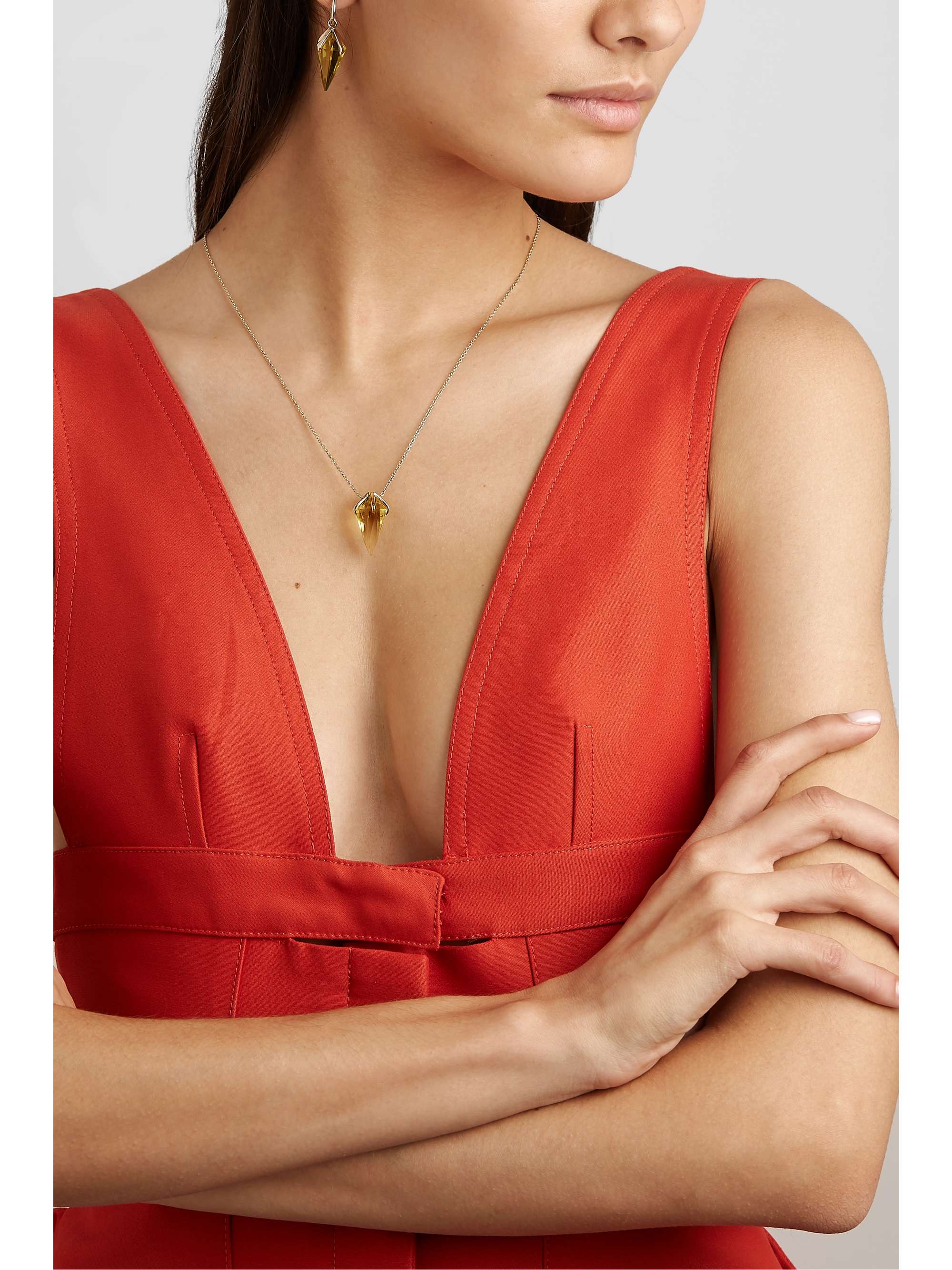 ARA VARTANIAN 18-karat gold citrine necklace