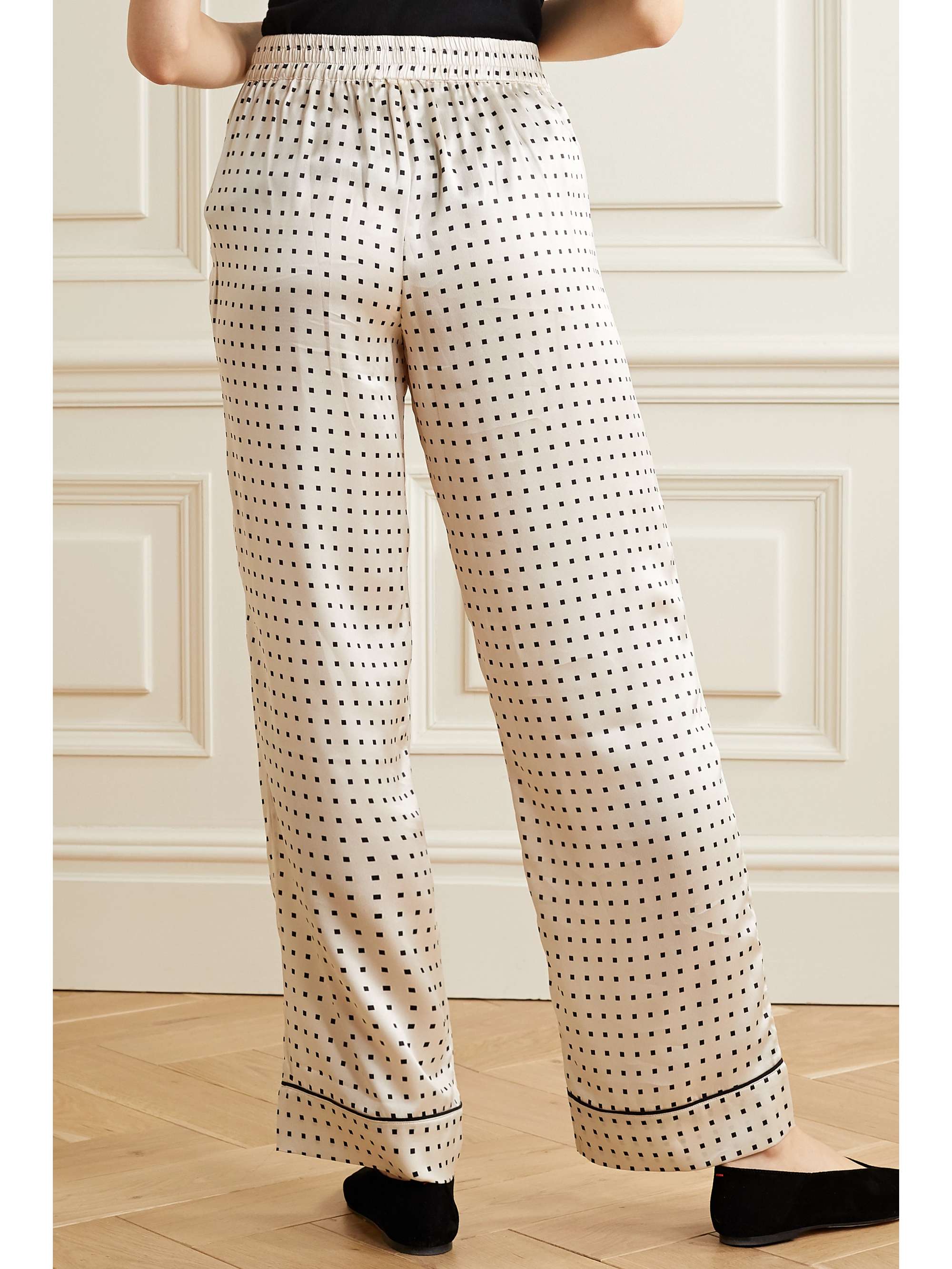 ASCENO + NET SUSTAIN London printed washed-silk pajama pants