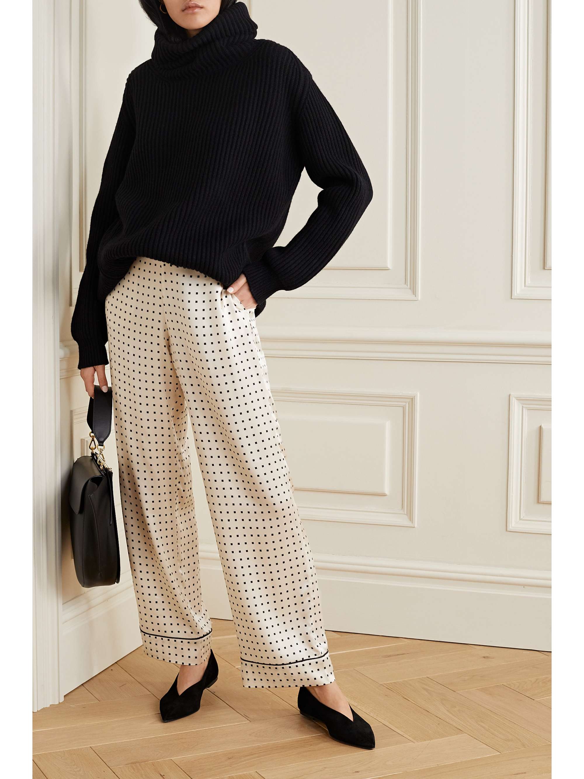 ASCENO + NET SUSTAIN London printed washed-silk pajama pants