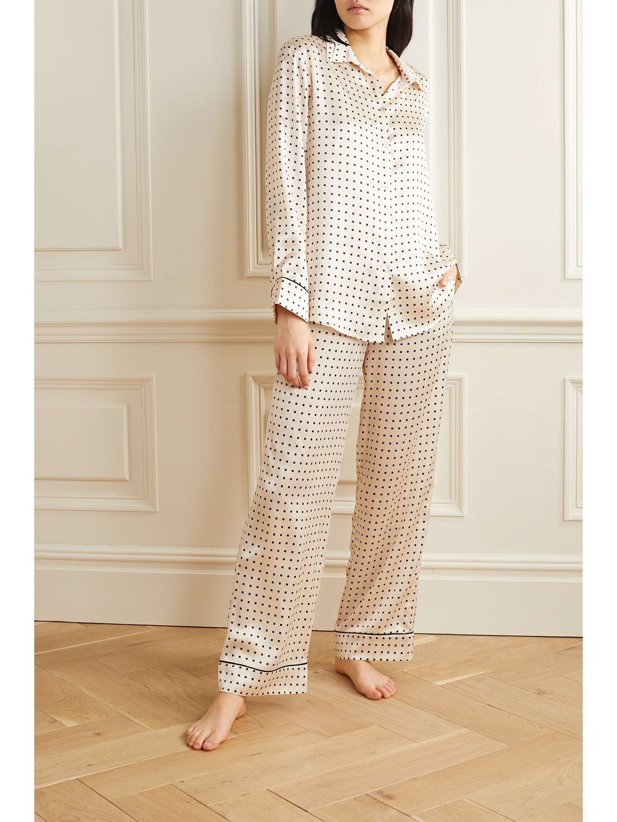 ASCENO + NET SUSTAIN London printed washed-silk pajama pants