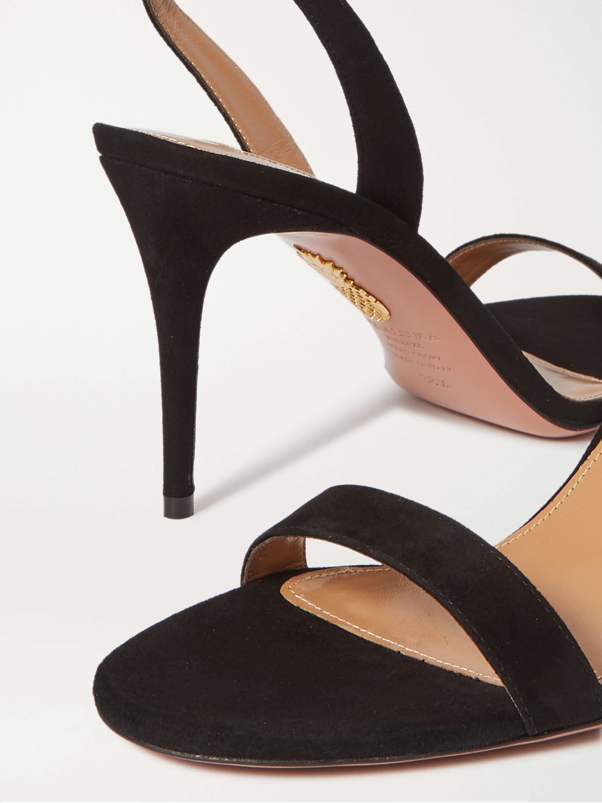 AQUAZZURA So Nude 105 PVC slingback sandals