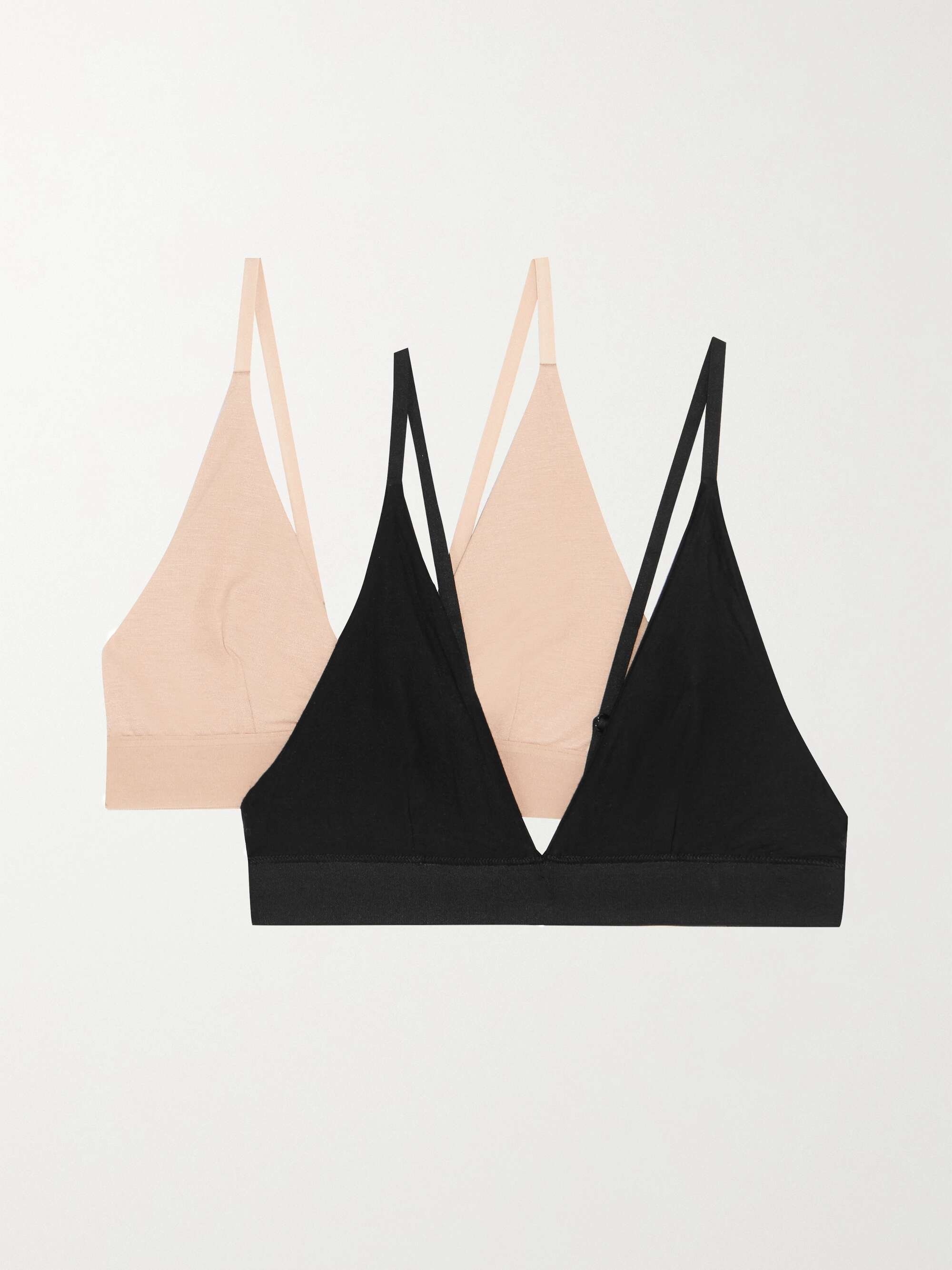 BASERANGE + NET SUSTAIN Set of two stretchbamboo triangle bras NETA