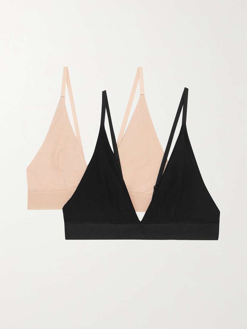 Baserange + Net Sustain Set Of Two Stretch-bamboo Triangle Bras