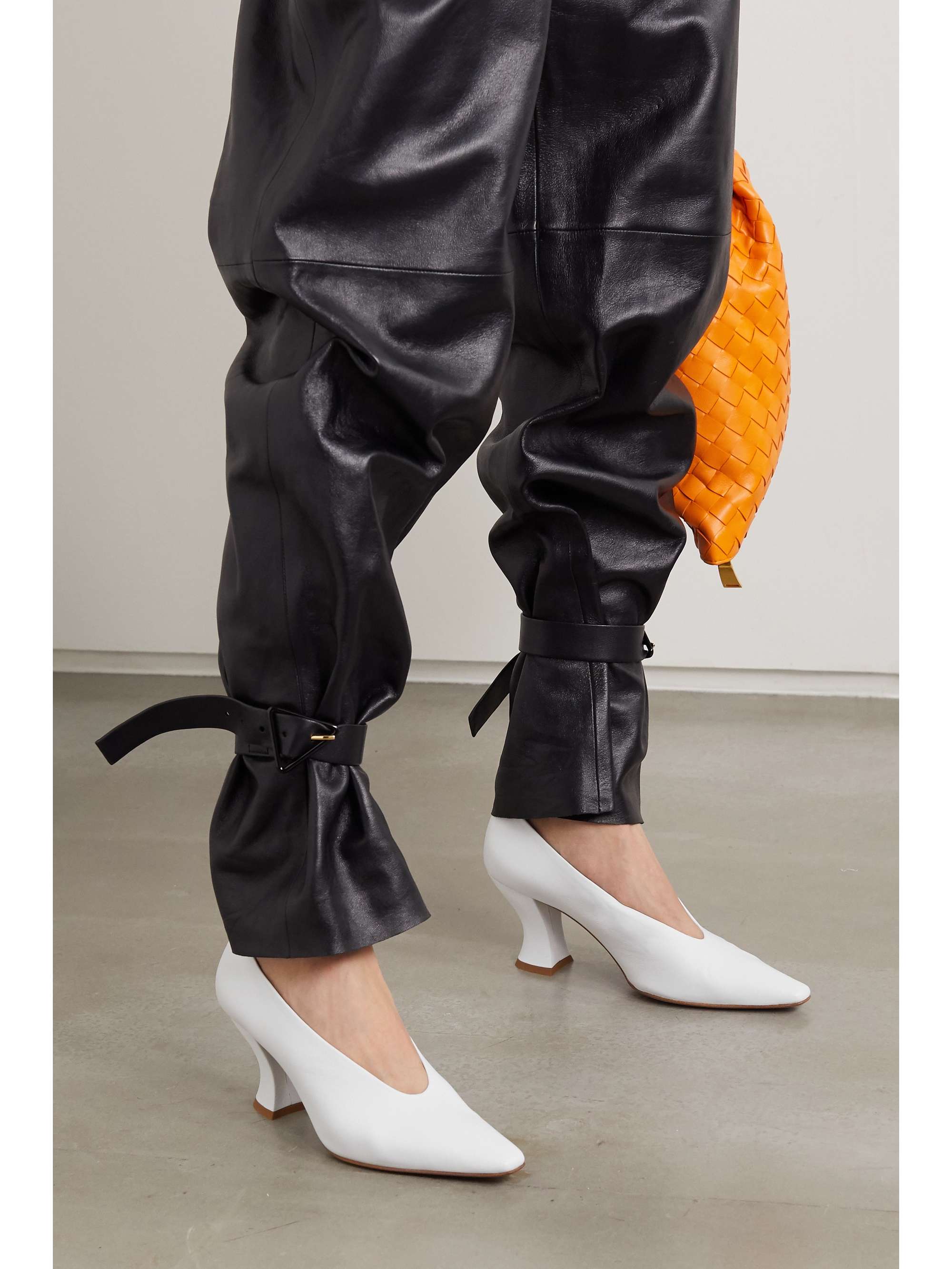 White Almond Leather Pumps Bottega Veneta Net A Porter White Almond Leather Pumps Bottega Veneta Net A Porter