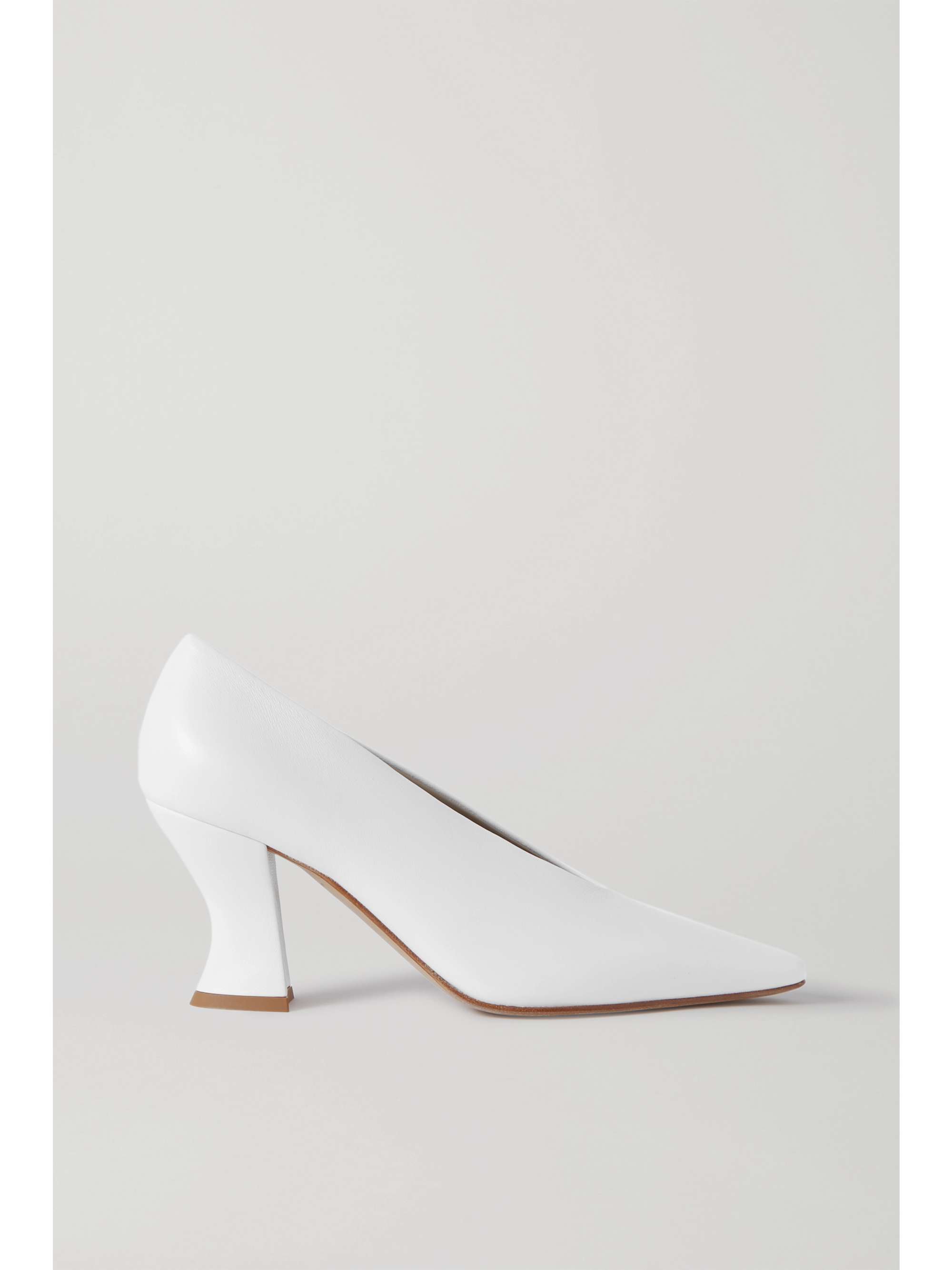 white leather heels shoes