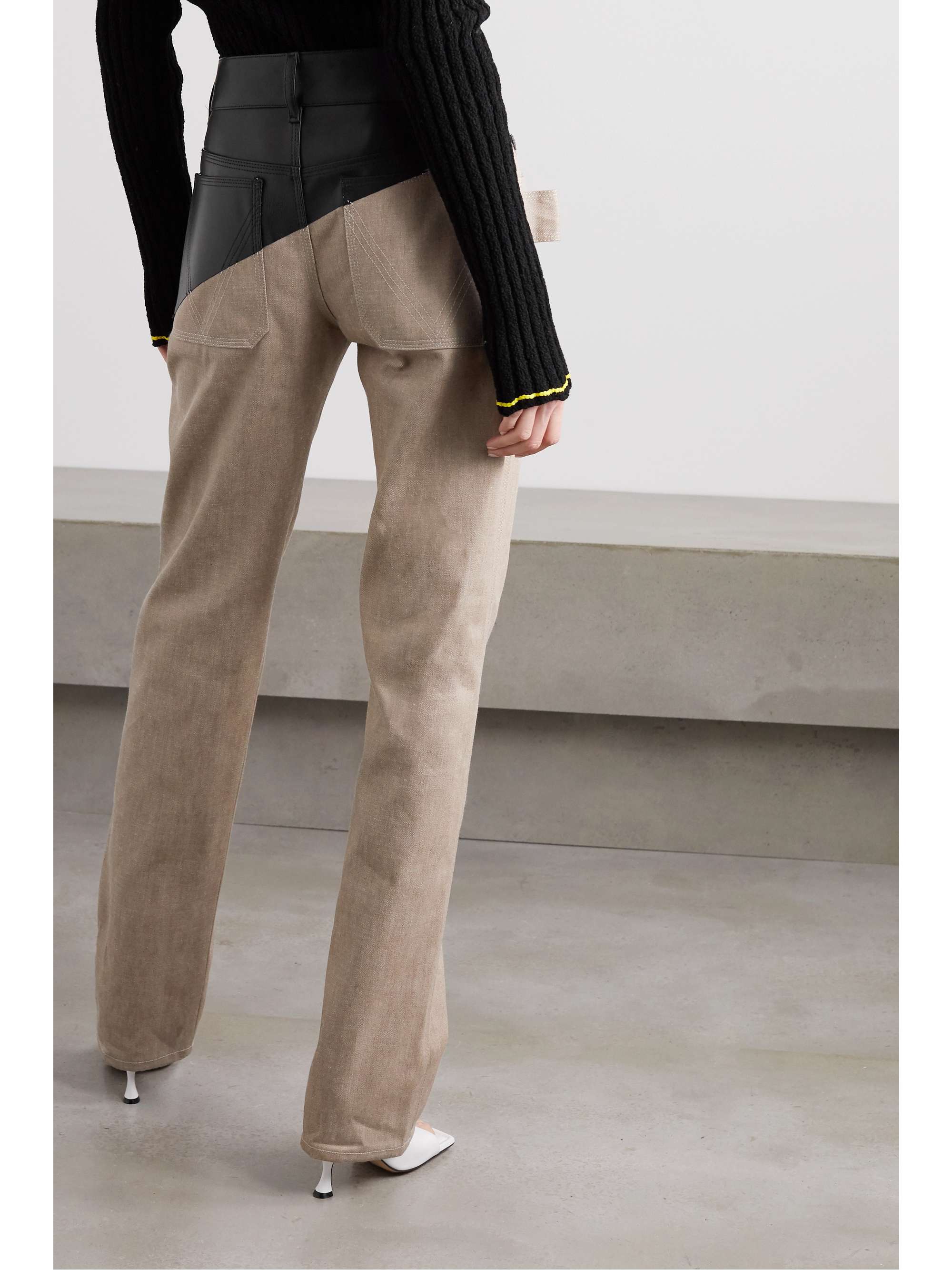 Bottega Veneta High-Rise Straight Jeans Jeans - Natural