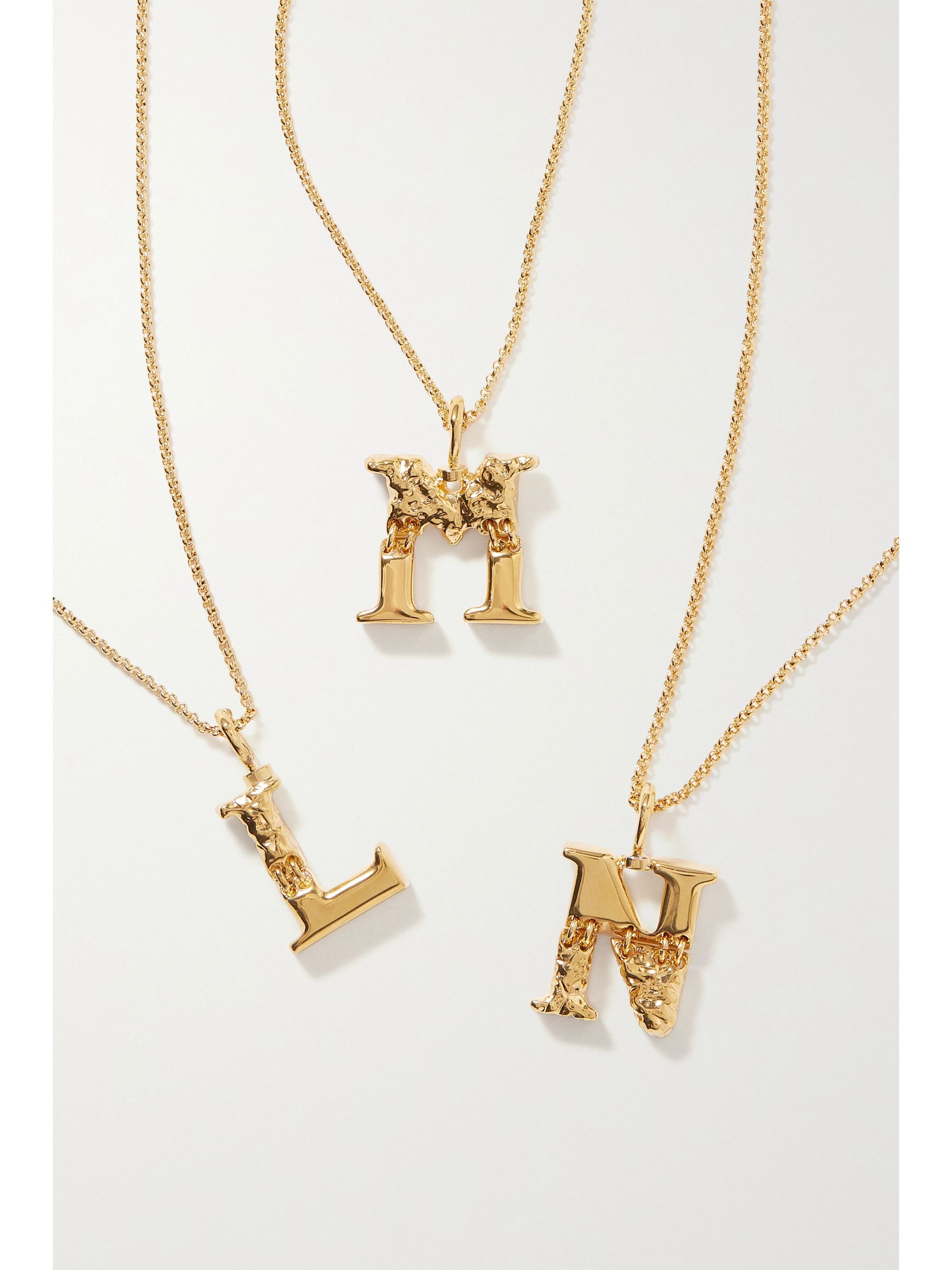 Gold Alphabet Gold Tone Necklace Chloe Net A Porter
