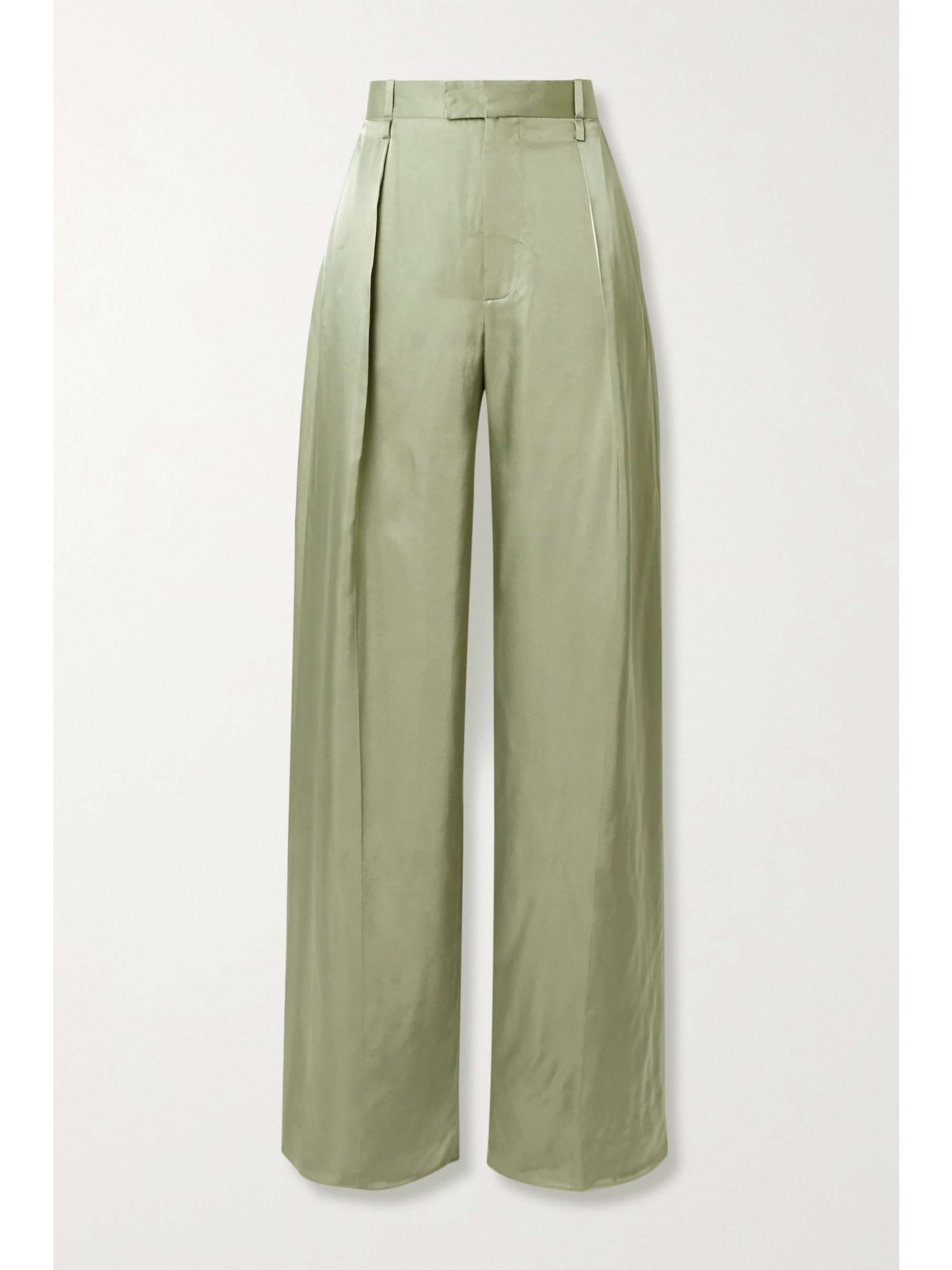 wide legged pleated pants