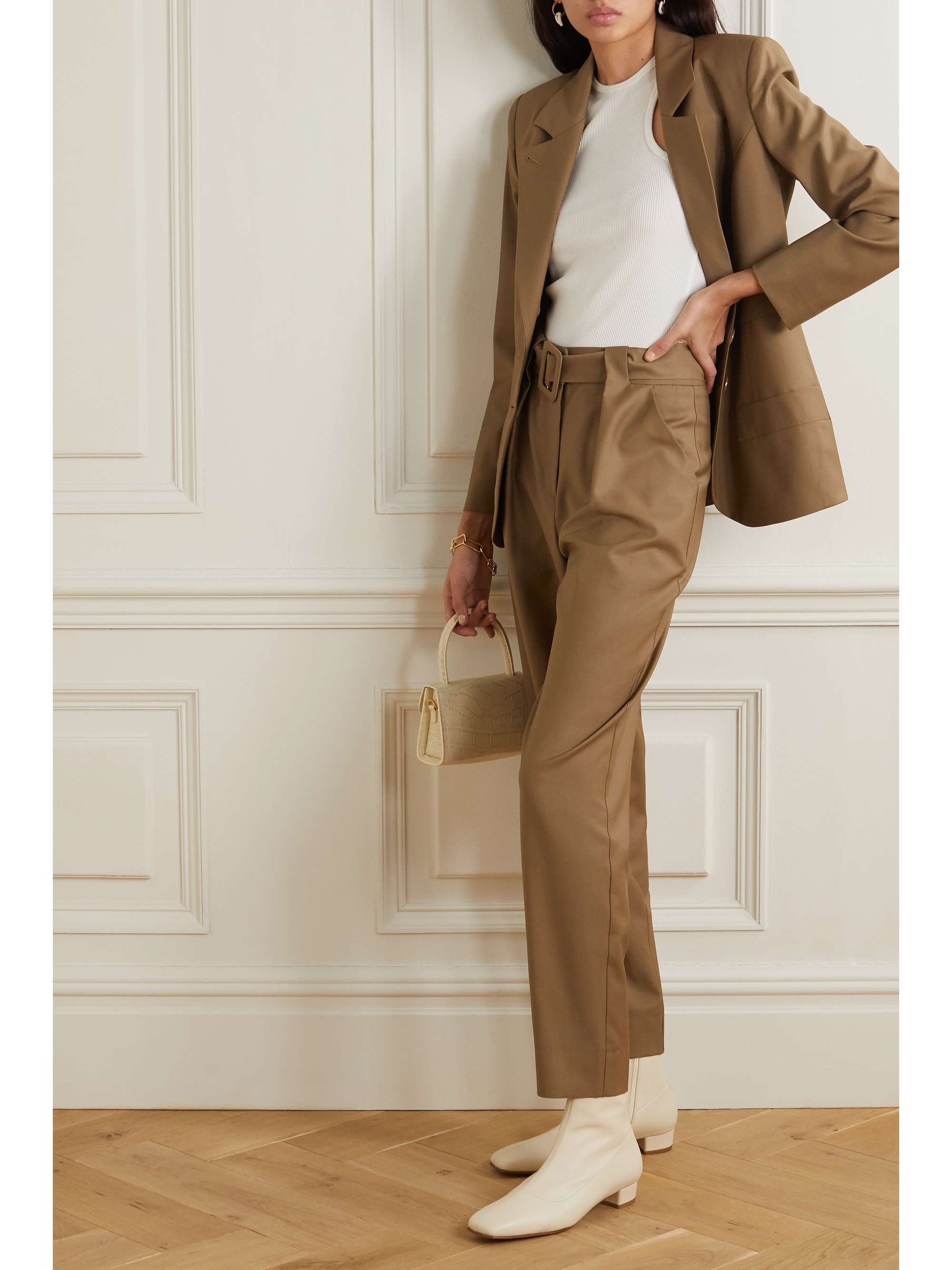 BY FAR Este leather ankle boots