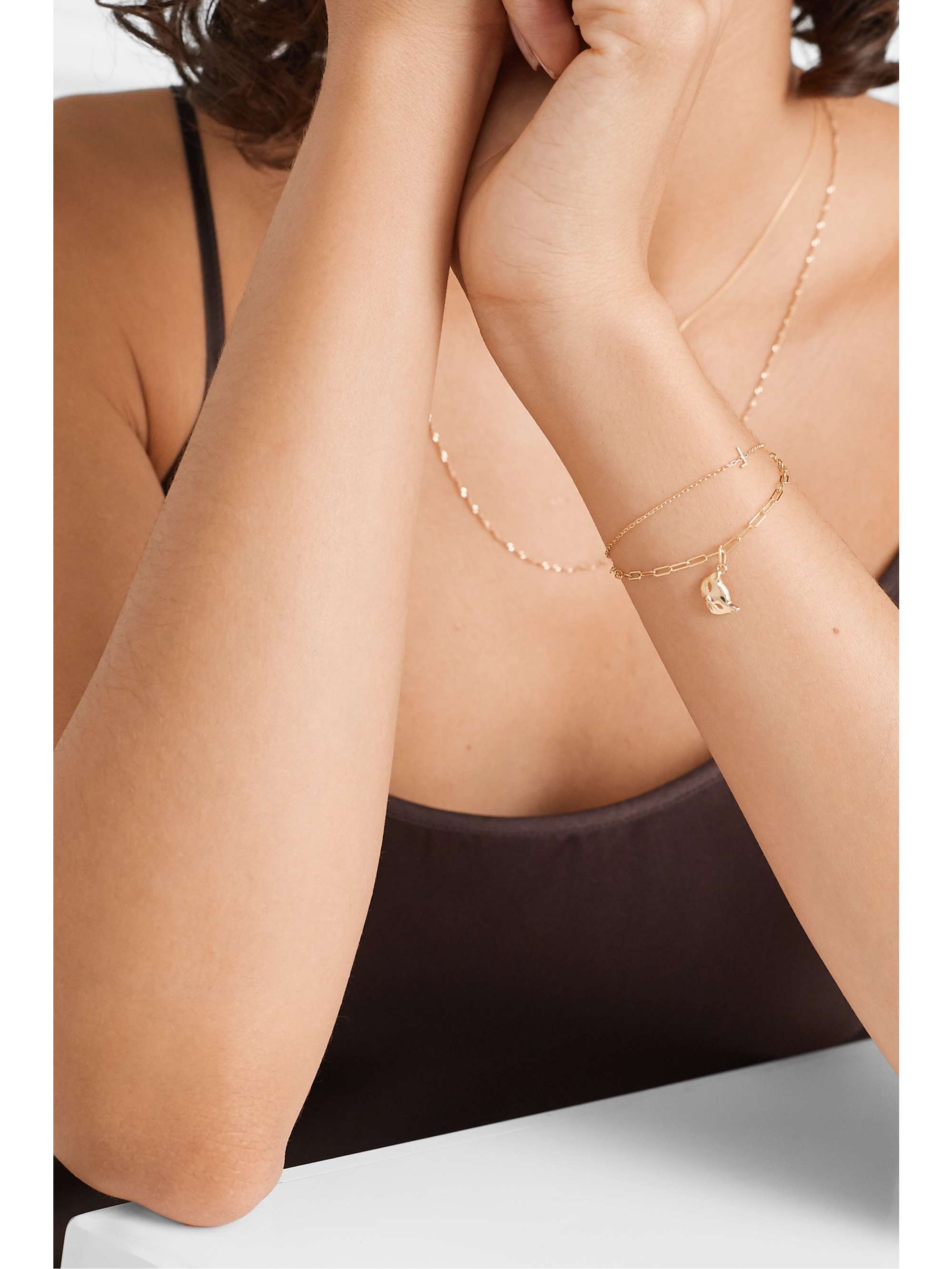 CATBIRD + NET SUSTAIN Kitten Mask 14-karat gold bracelet