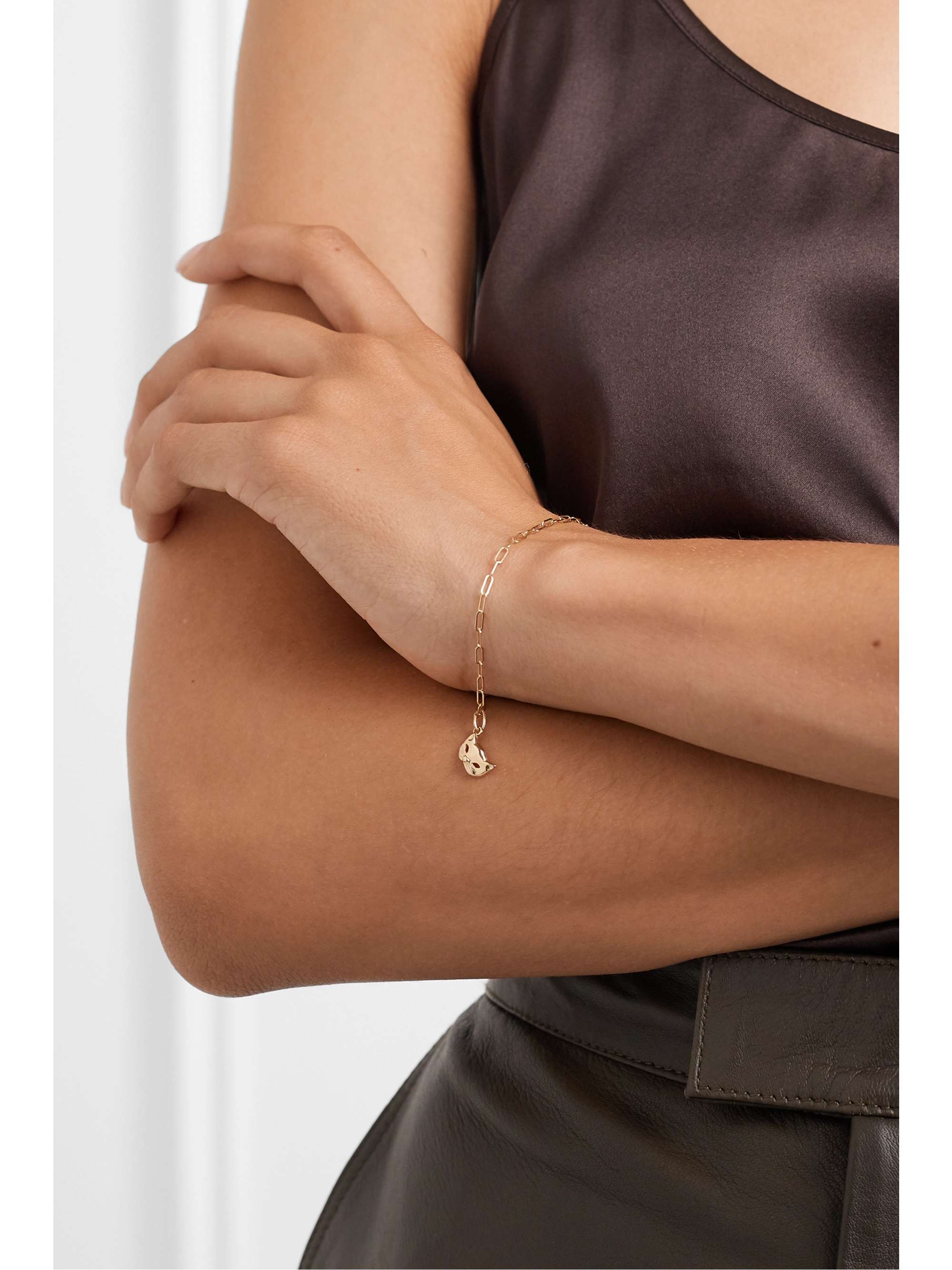 CATBIRD + NET SUSTAIN Kitten Mask 14-karat gold bracelet