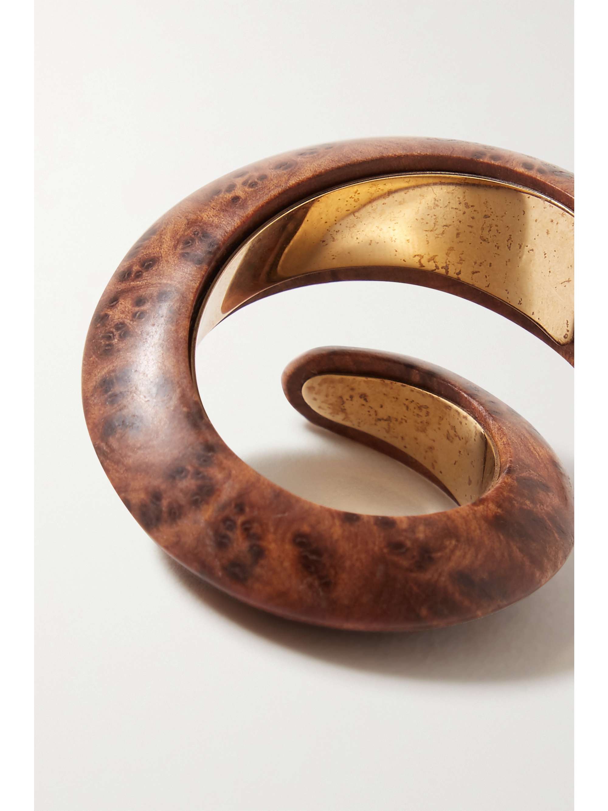 BOTTEGA VENETA Gold-tone wood earrings