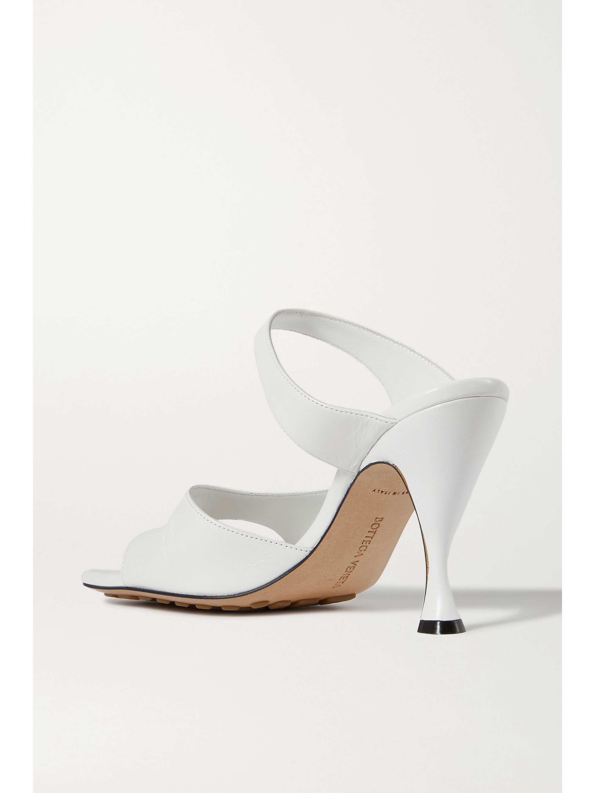 bottega veneta white quilted mules