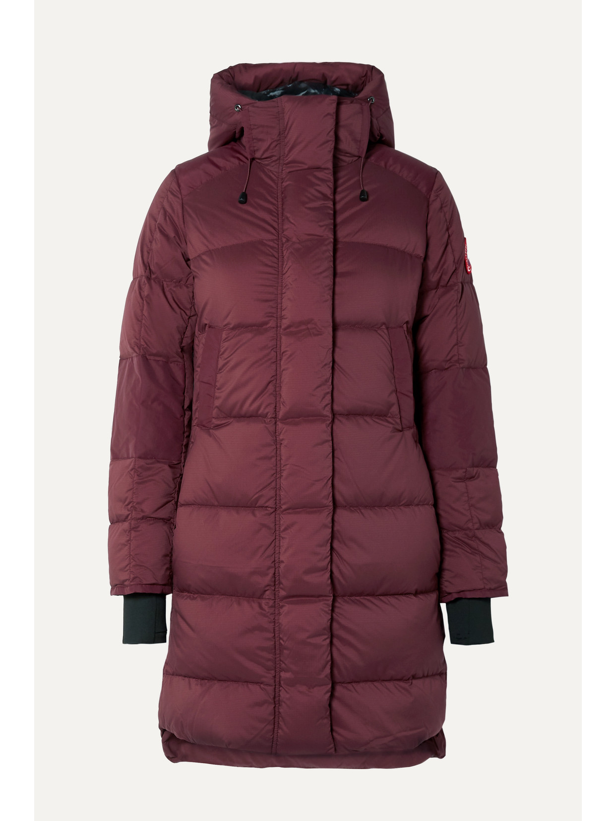 Canada Goose Alliston Hooded Quilted Shell Down Coat In Plum