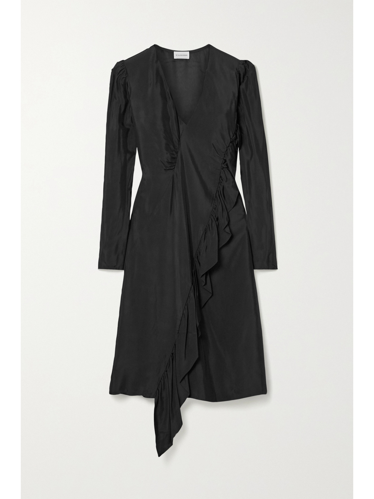 By Malene Birger Orixt Asymmetric Ruffled Crepe Dress