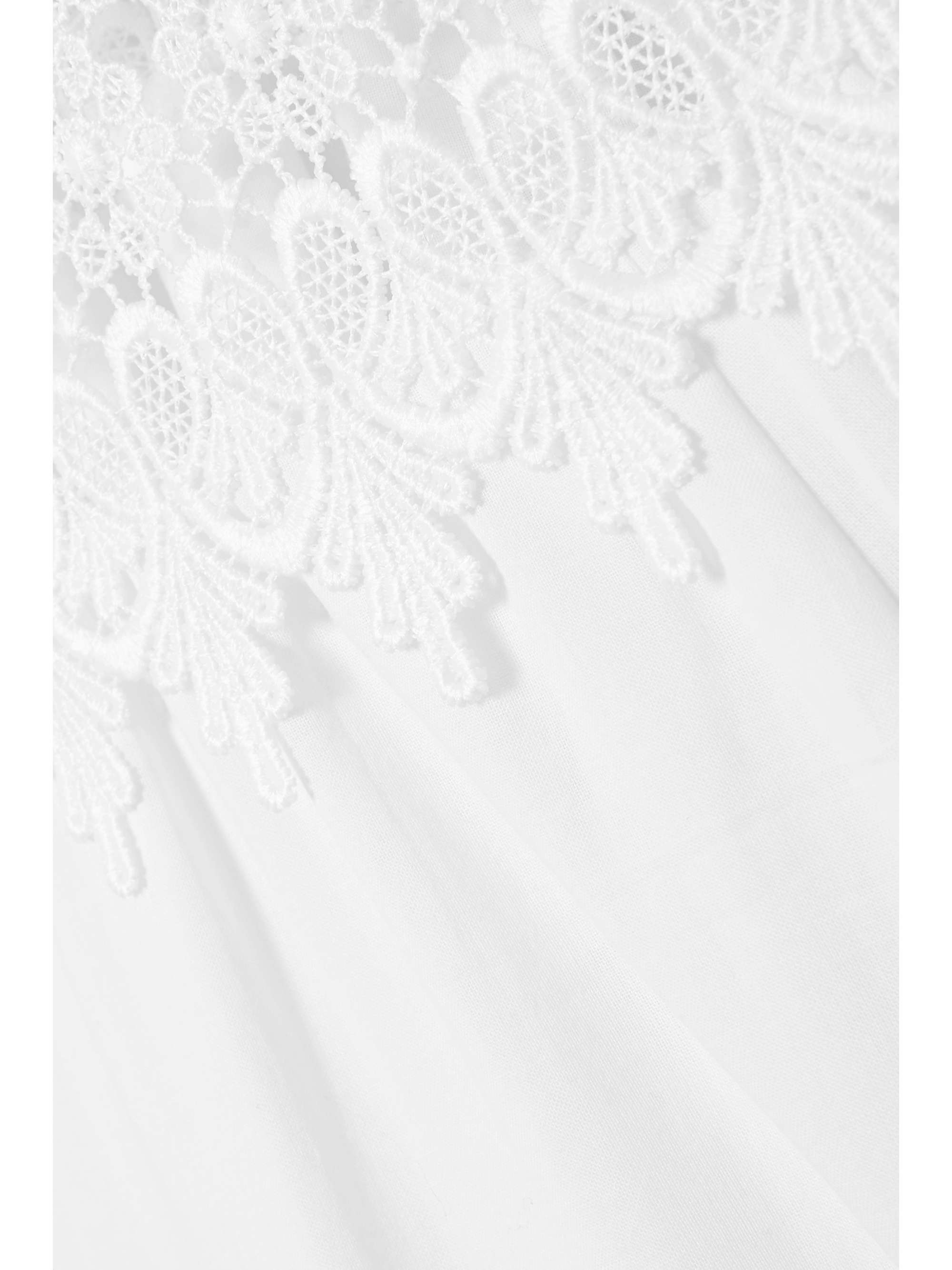 CHARO RUIZ Sophia crocheted lace-paneled cotton-blend voile maxi dress
