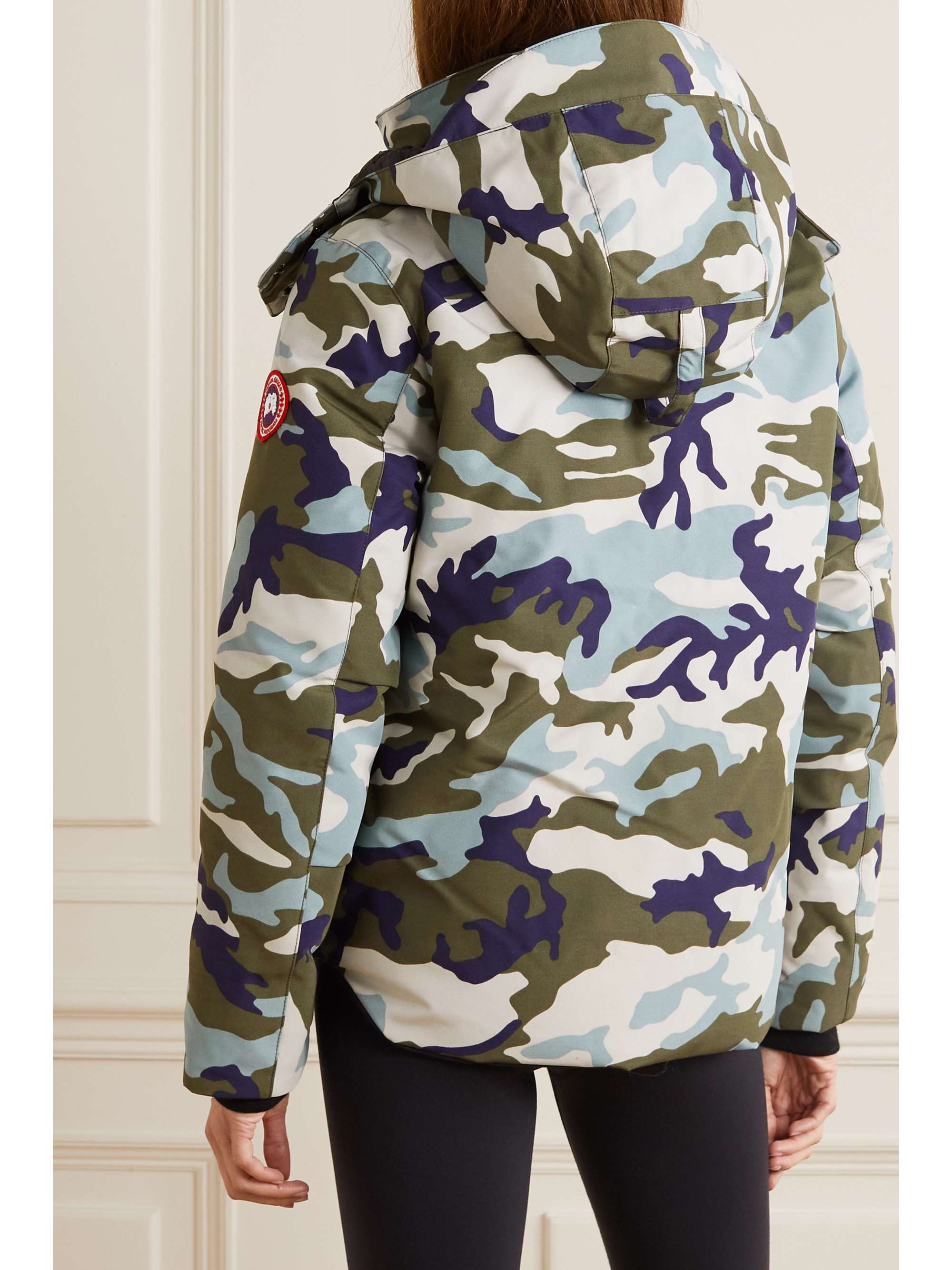 camo goose down jacket