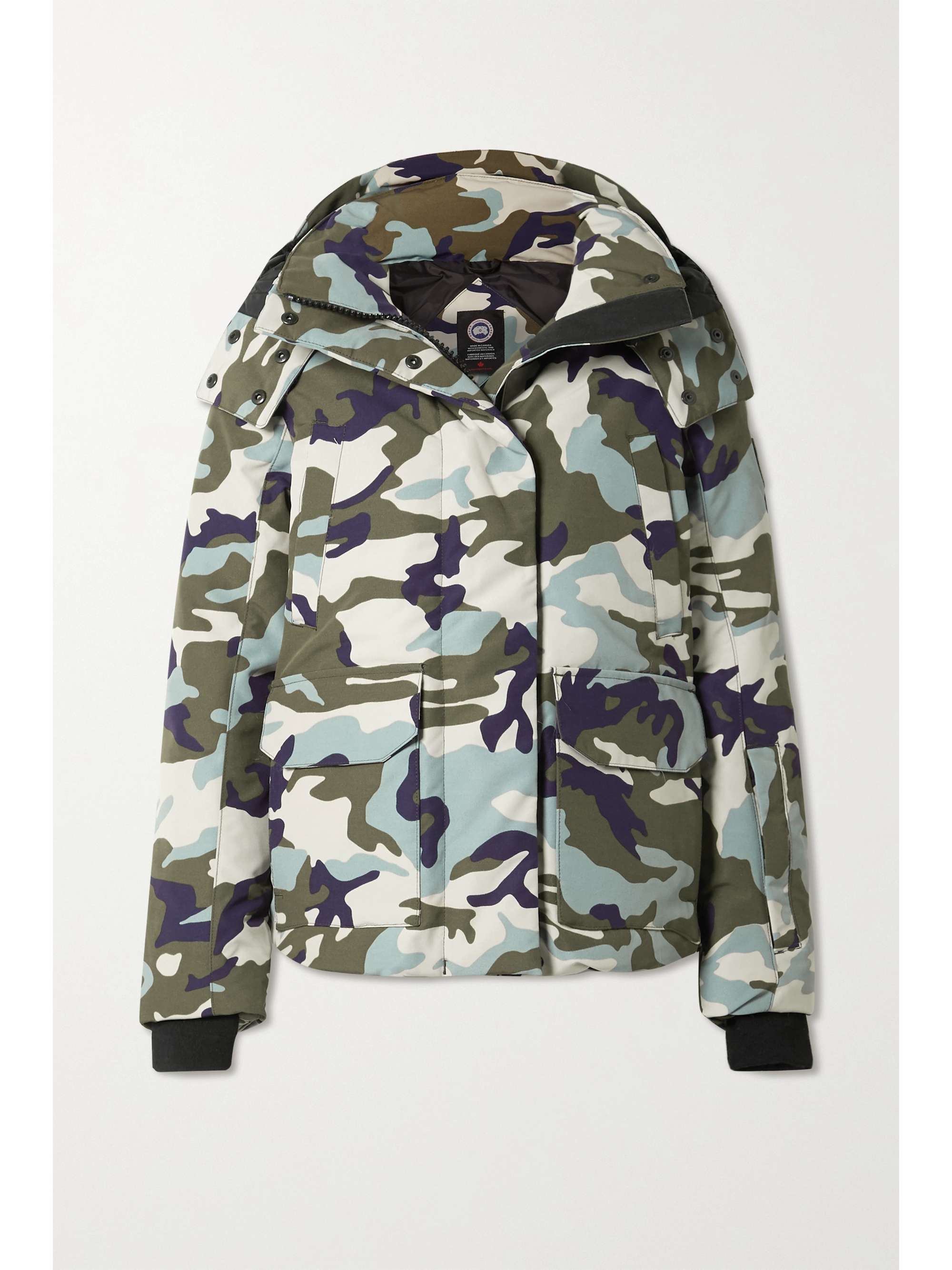camo goose down jacket
