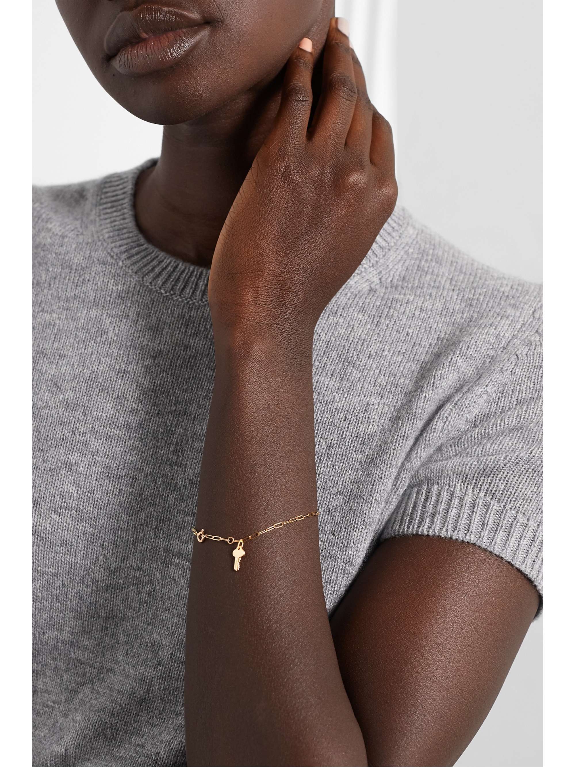 CATBIRD + NET SUSTAIN Key 14-karat gold charm