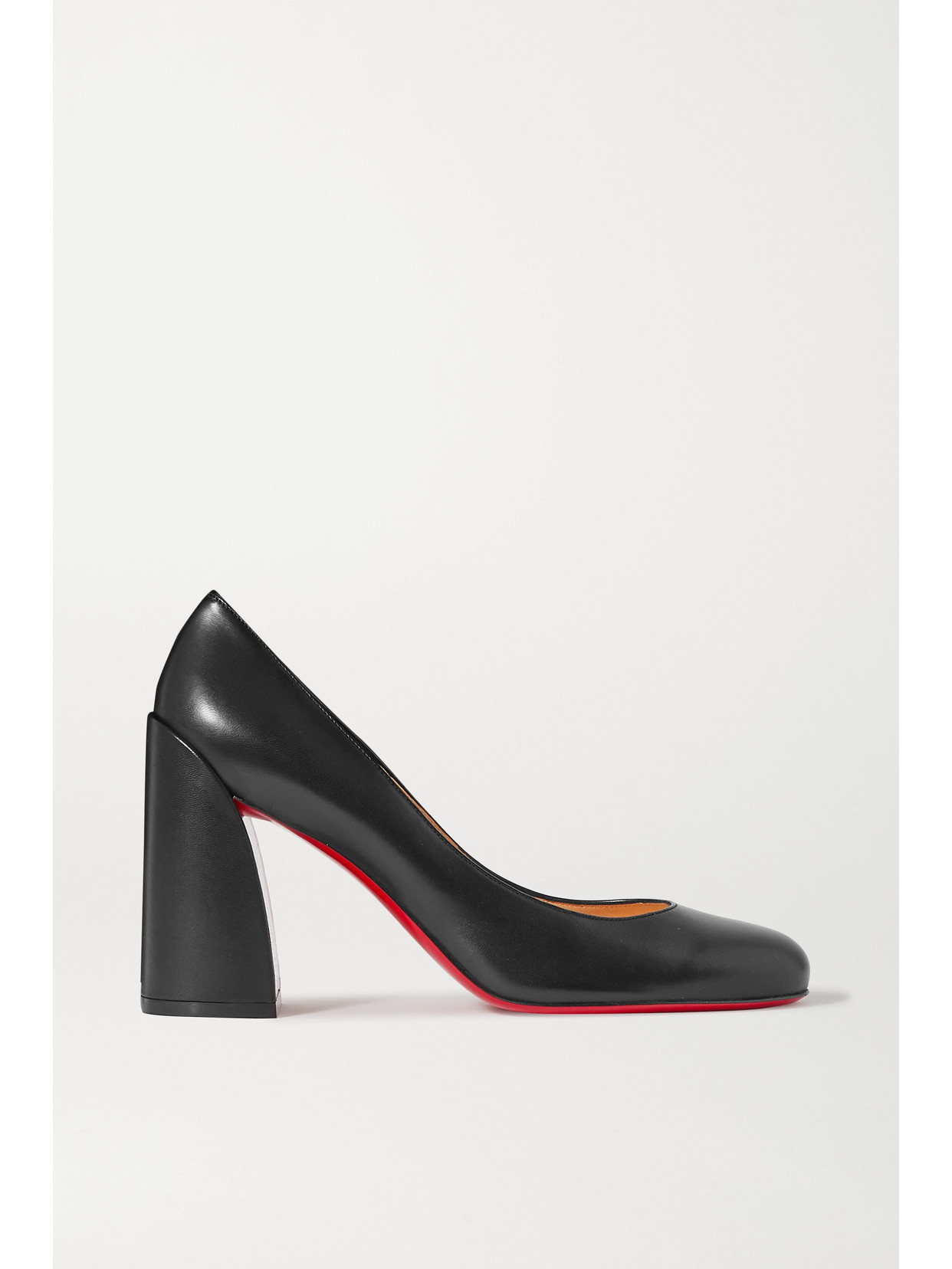 Christian Louboutin Miss Sab 85 Patent-leather Courts In Black