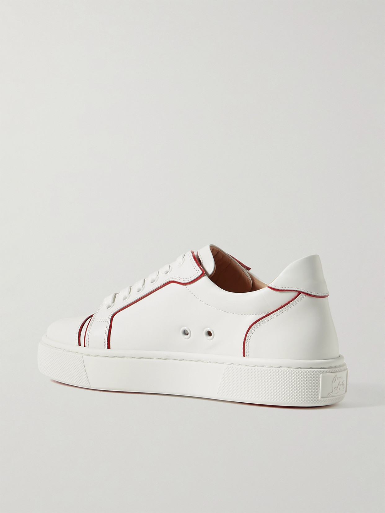 Shop Christian Louboutin Vieirissima Two-tone Leather Sneakers In White