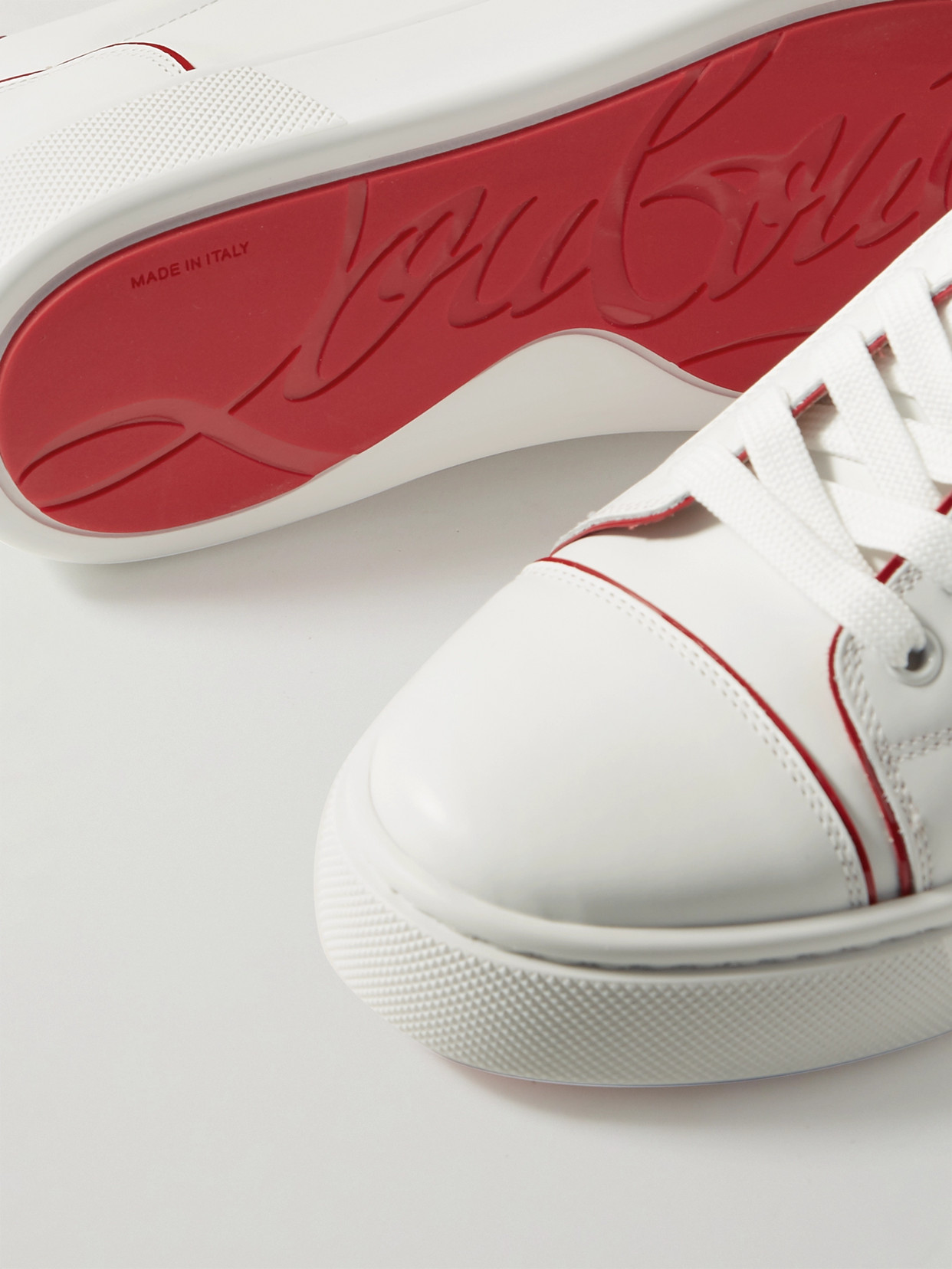 Christian Louboutin Vieirissima Perforated White Leather Sneakers