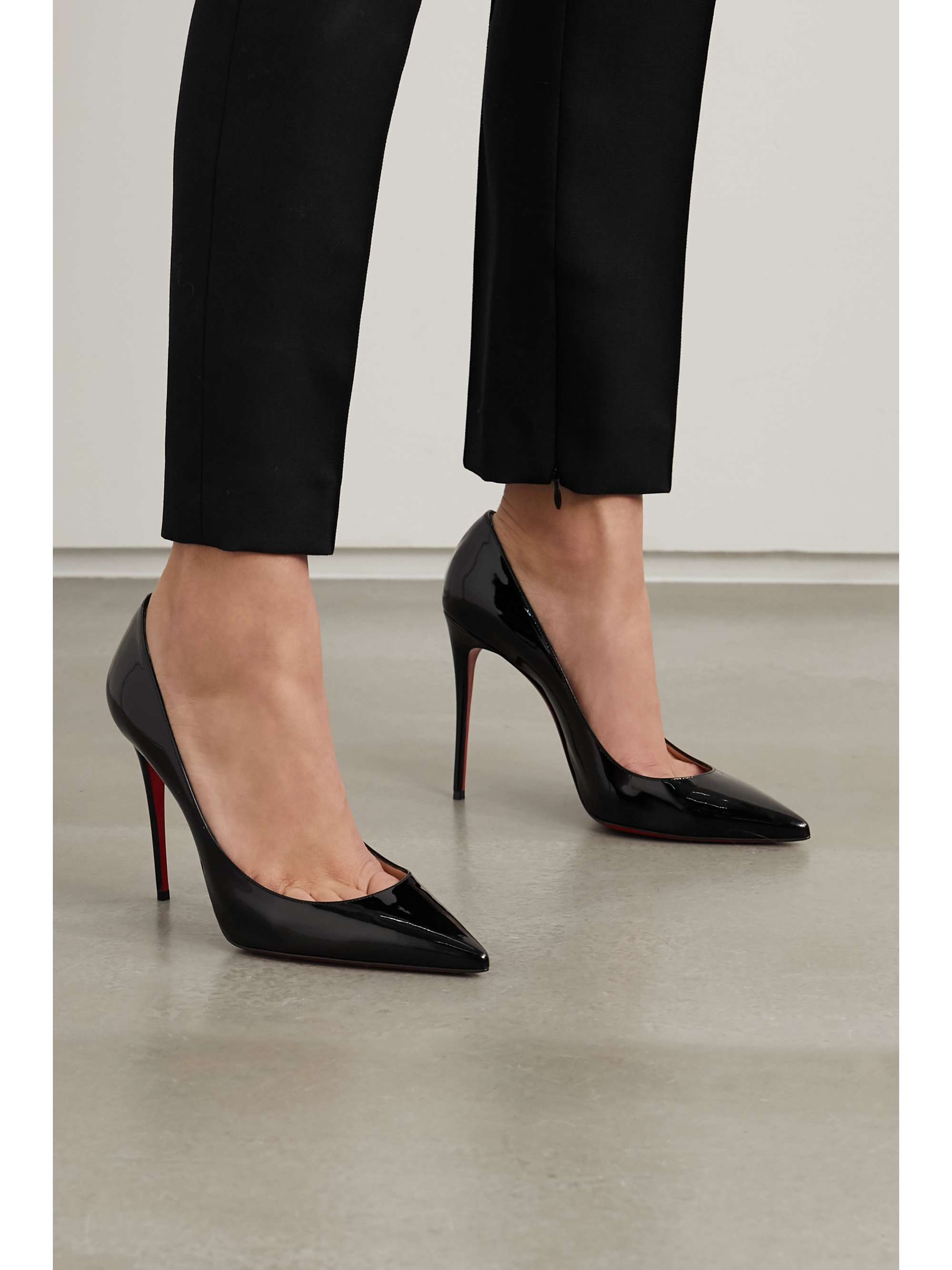 Christian Louboutin, Double L Pump 100 patent black