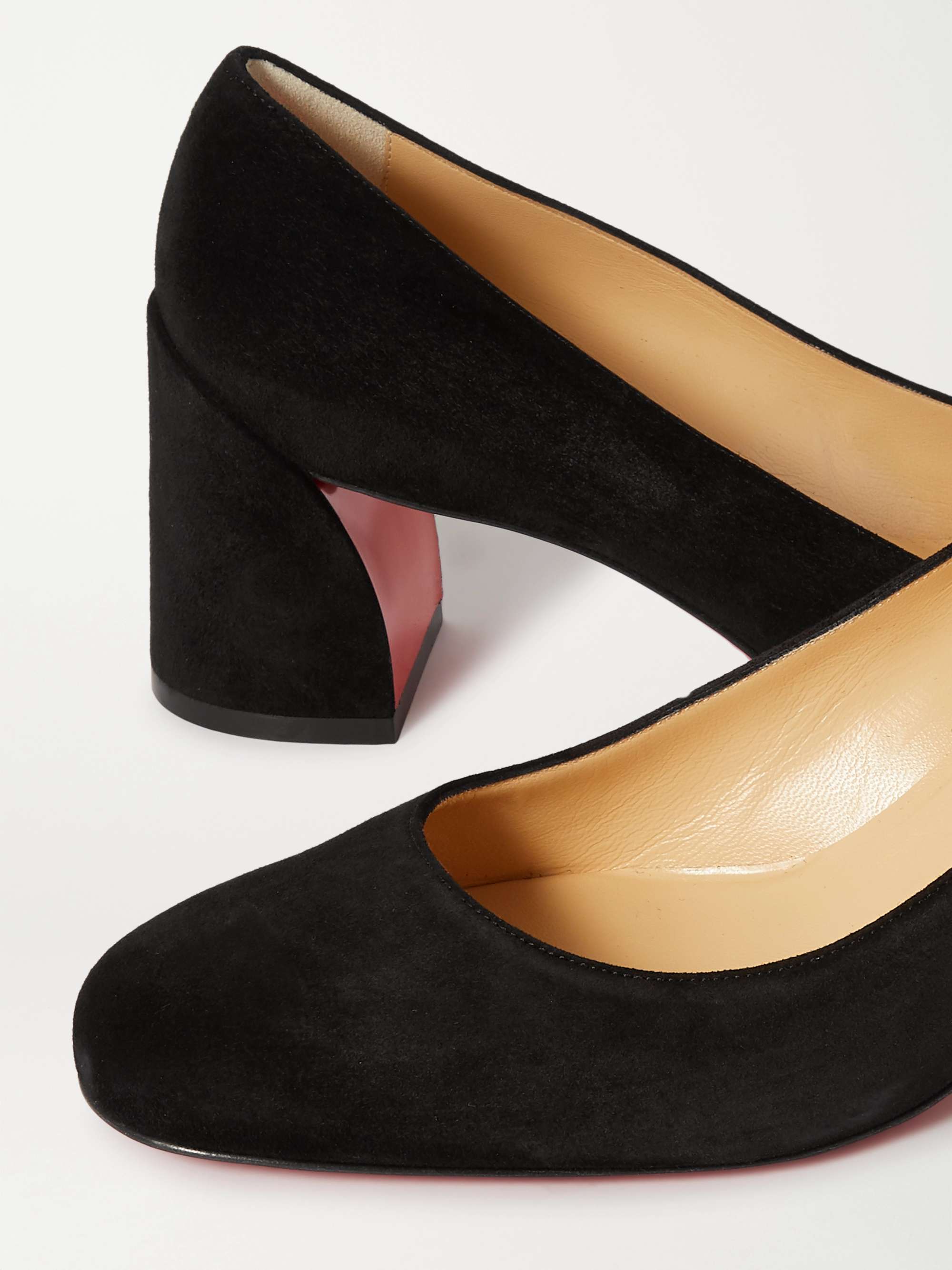 CHRISTIAN LOUBOUTIN Miss Sab 55 スエード パンプス | NET-A-PORTER