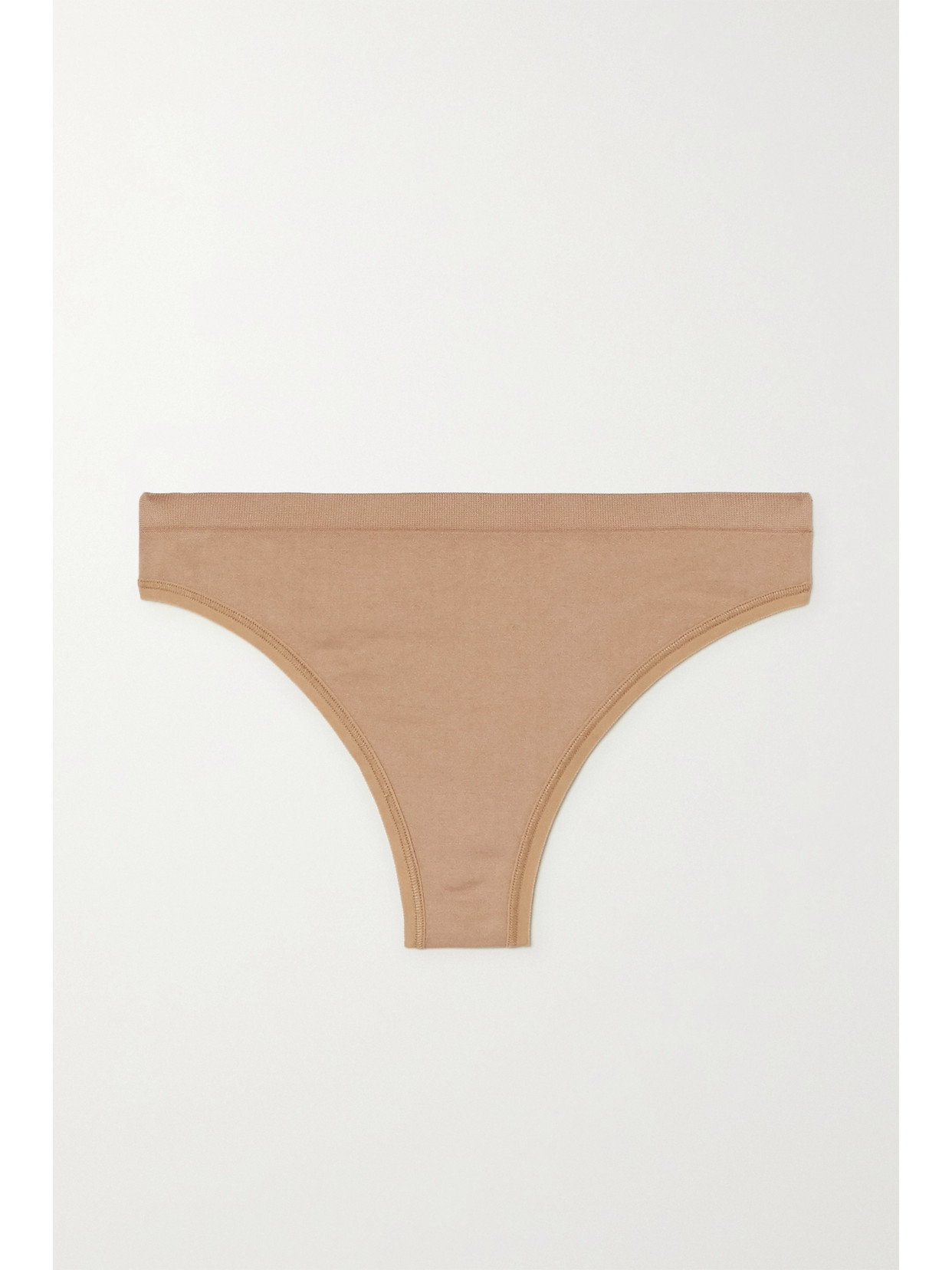 Commando Minimalist Stretch-jersey Thong In Tan