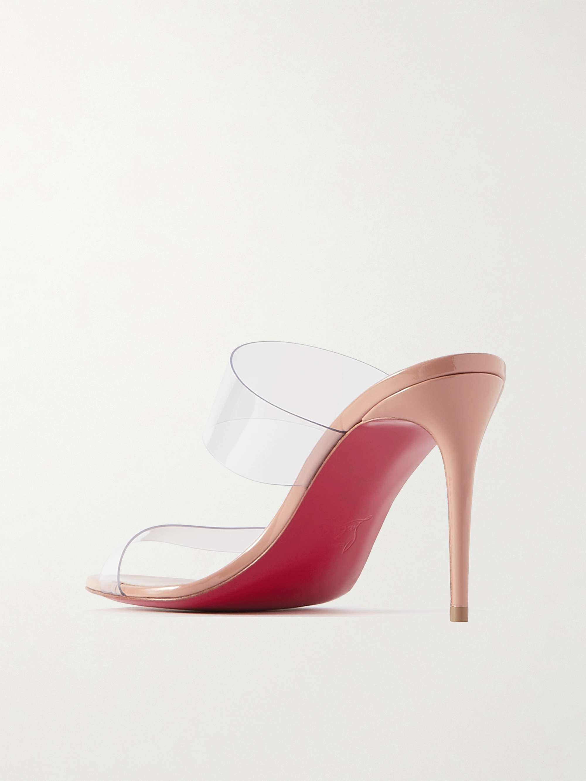 CHRISTIAN LOUBOUTIN Just Nothing 85 PVC and patent-leather mules