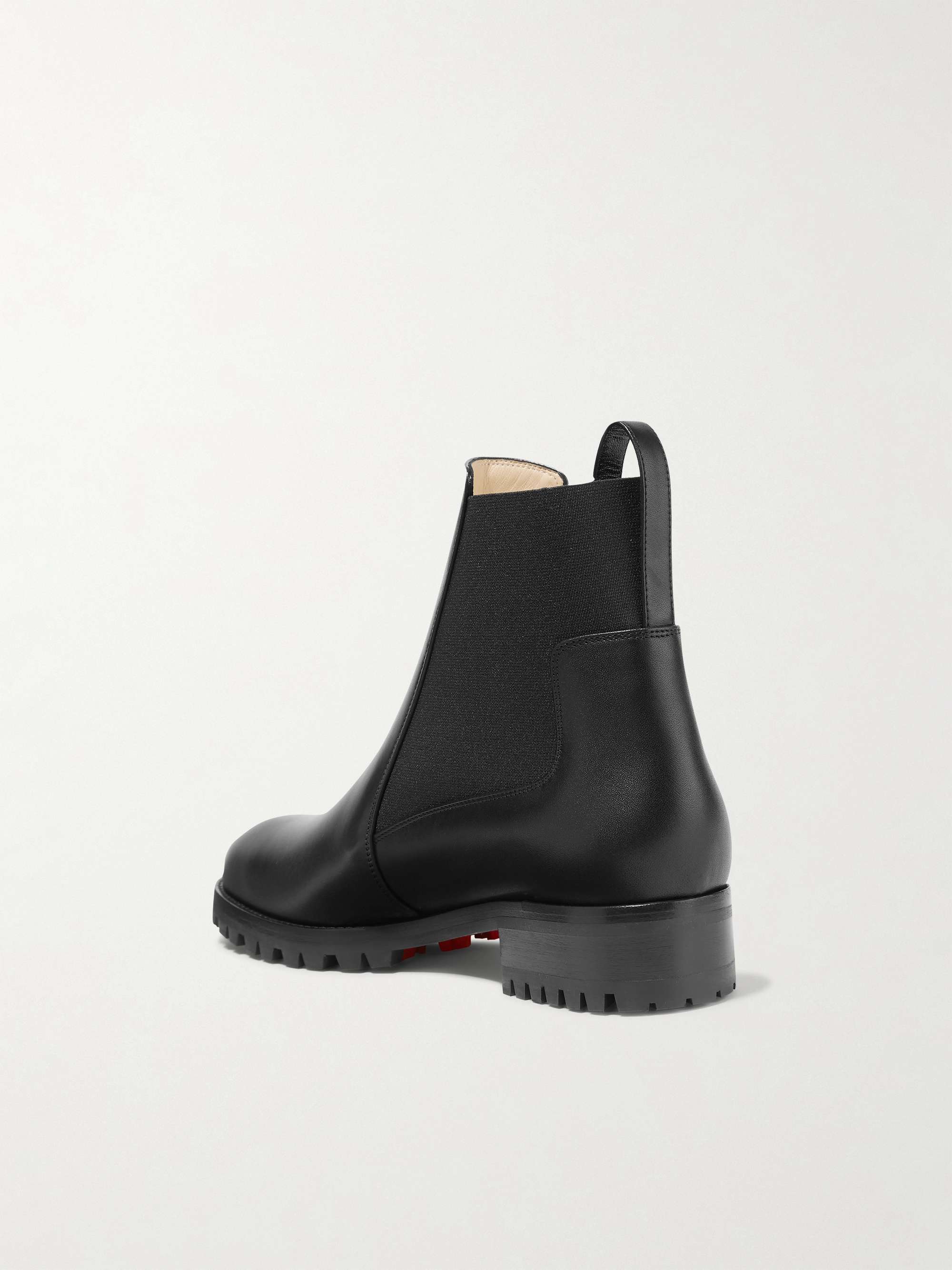 CHRISTIAN LOUBOUTIN Machcroche leather Chelsea boots