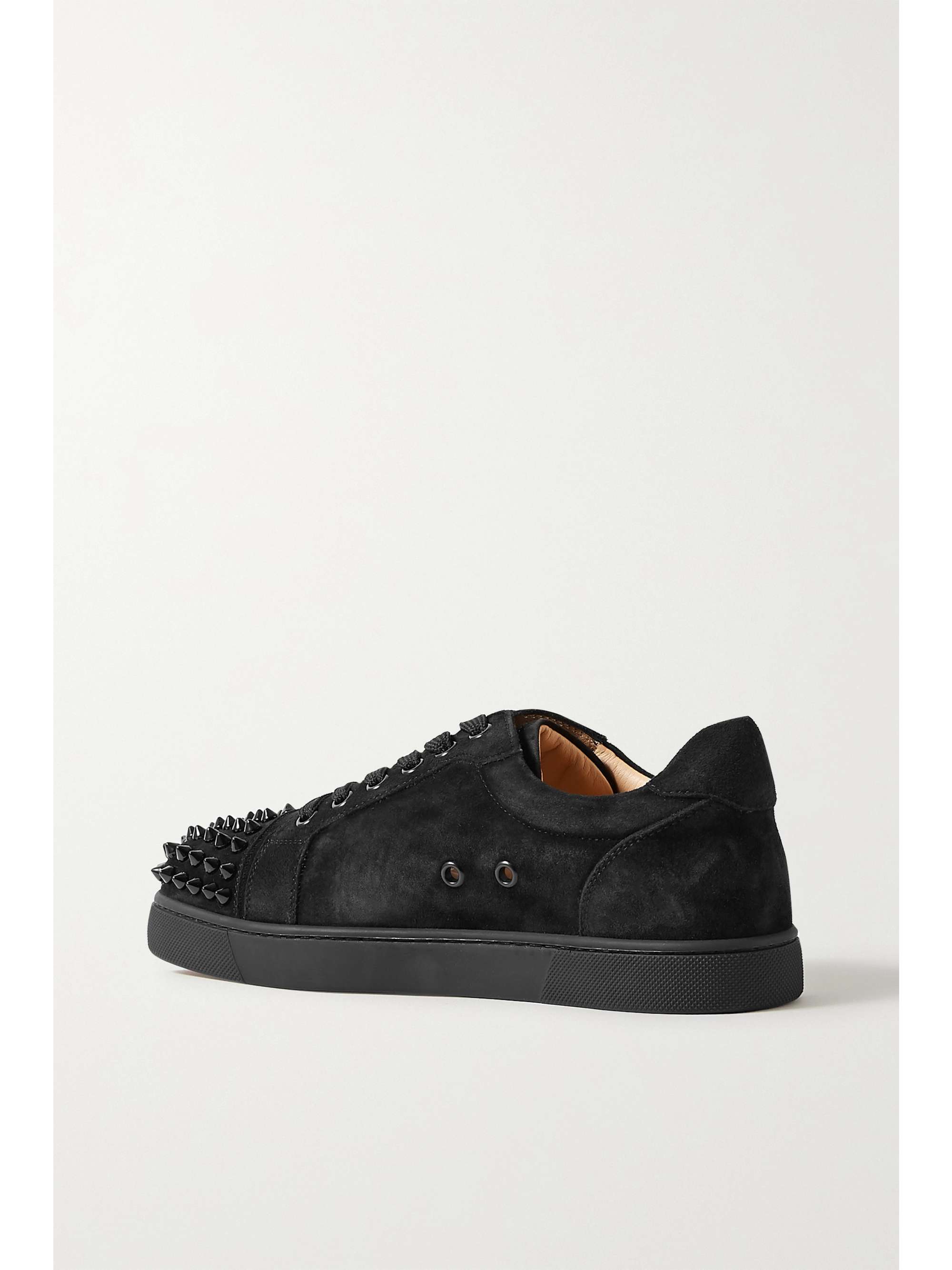 black suede sneakers