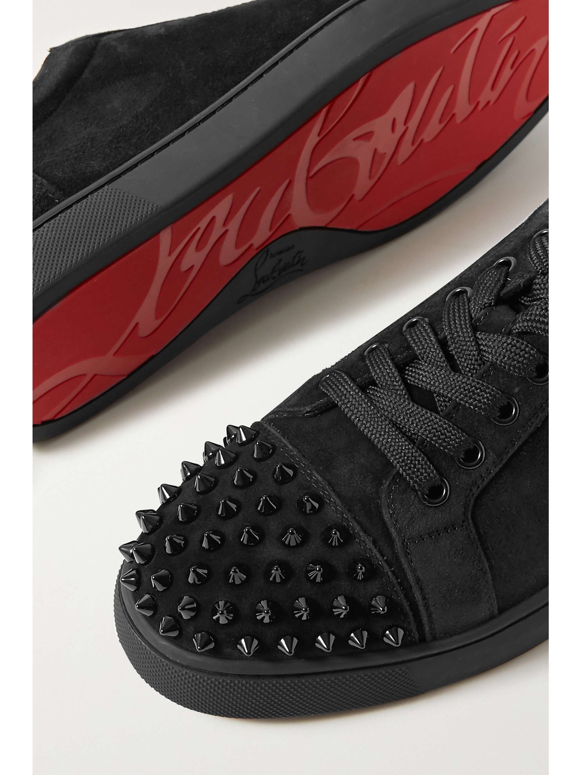 louboutin black sneakers with spikes