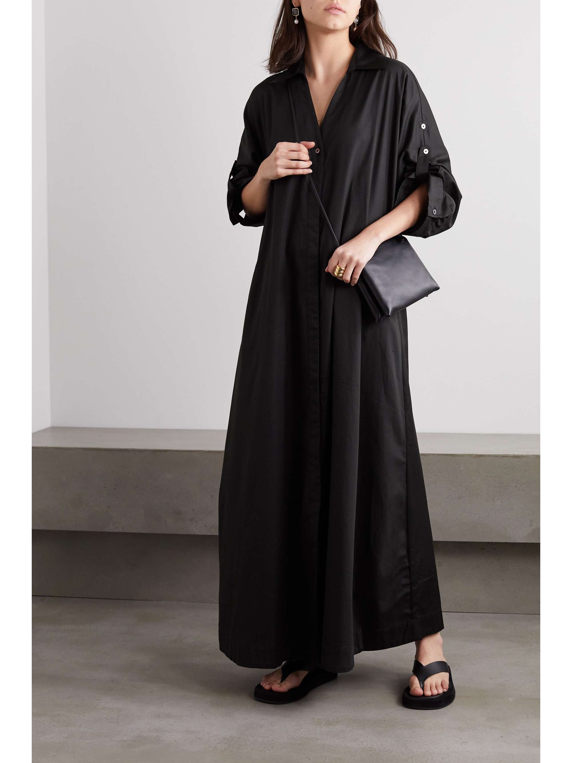 Black Cotton maxi dress | CO | NET-A-PORTER