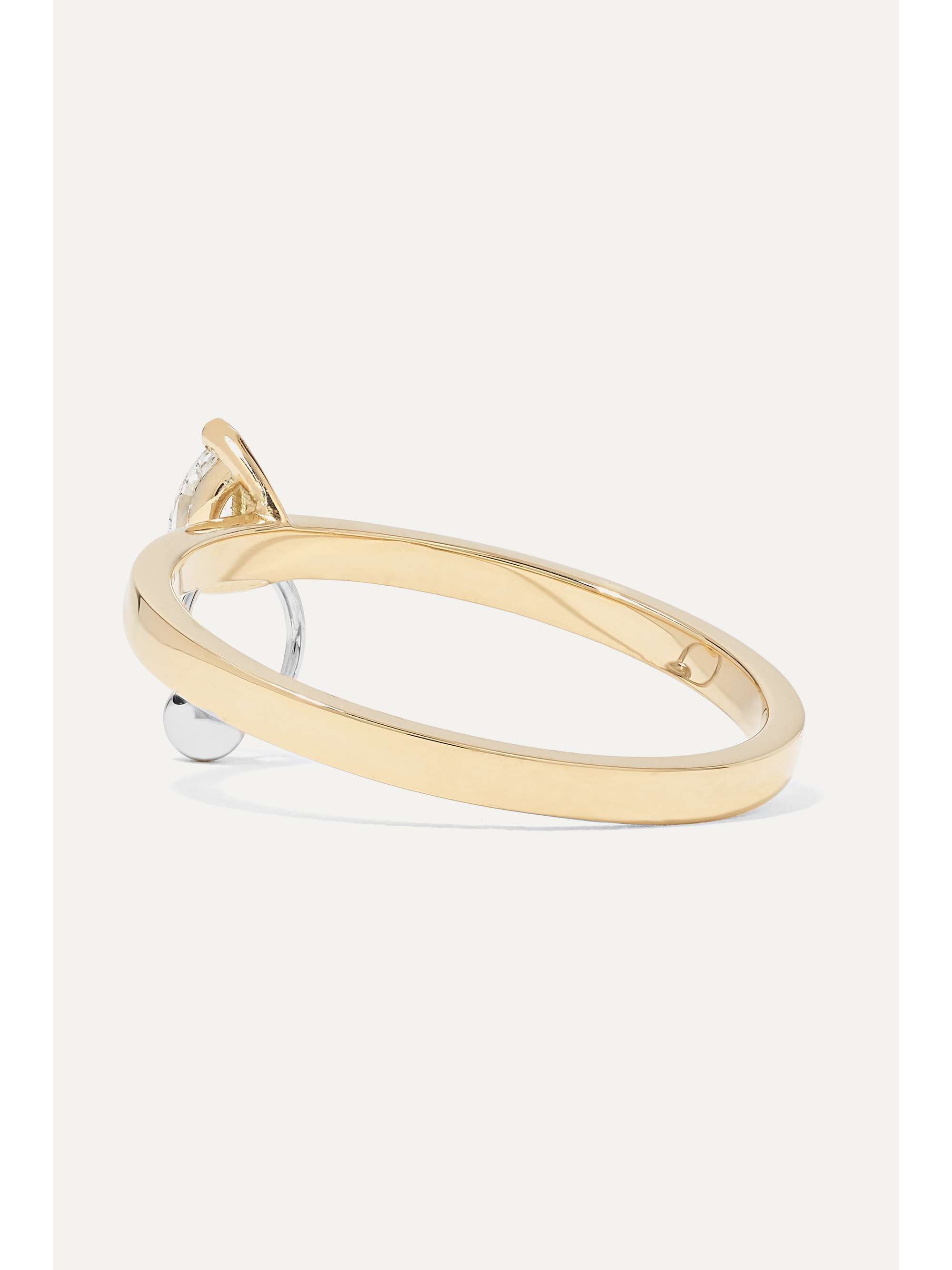 DELFINA DELETTREZ 18-karat yellow and white gold diamond ring