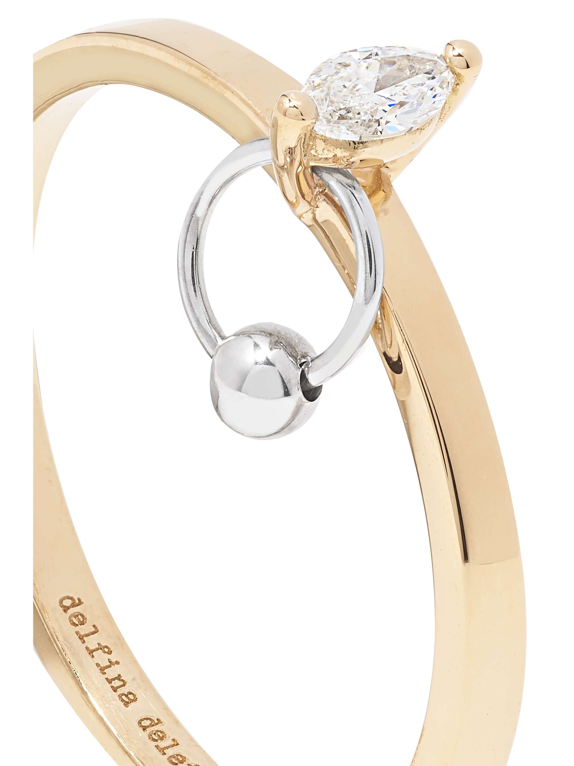 DELFINA DELETTREZ 18-karat yellow and white gold diamond ring