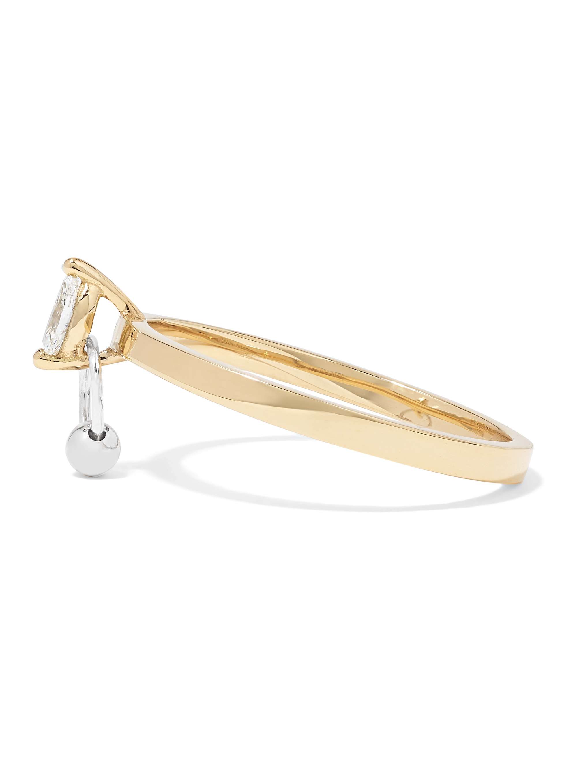 DELFINA DELETTREZ 18-karat yellow and white gold diamond ring