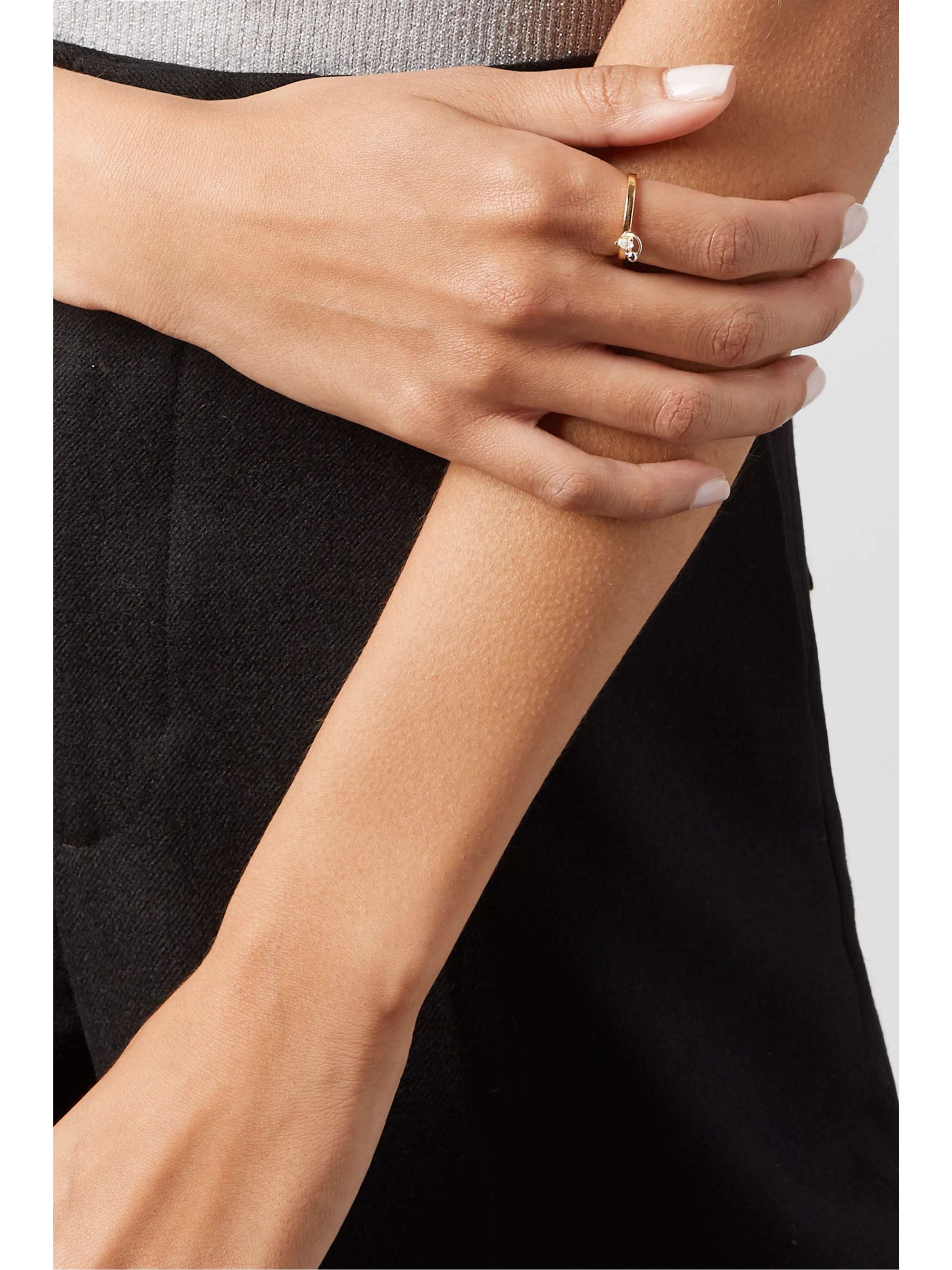 DELFINA DELETTREZ 18-karat yellow and white gold diamond ring