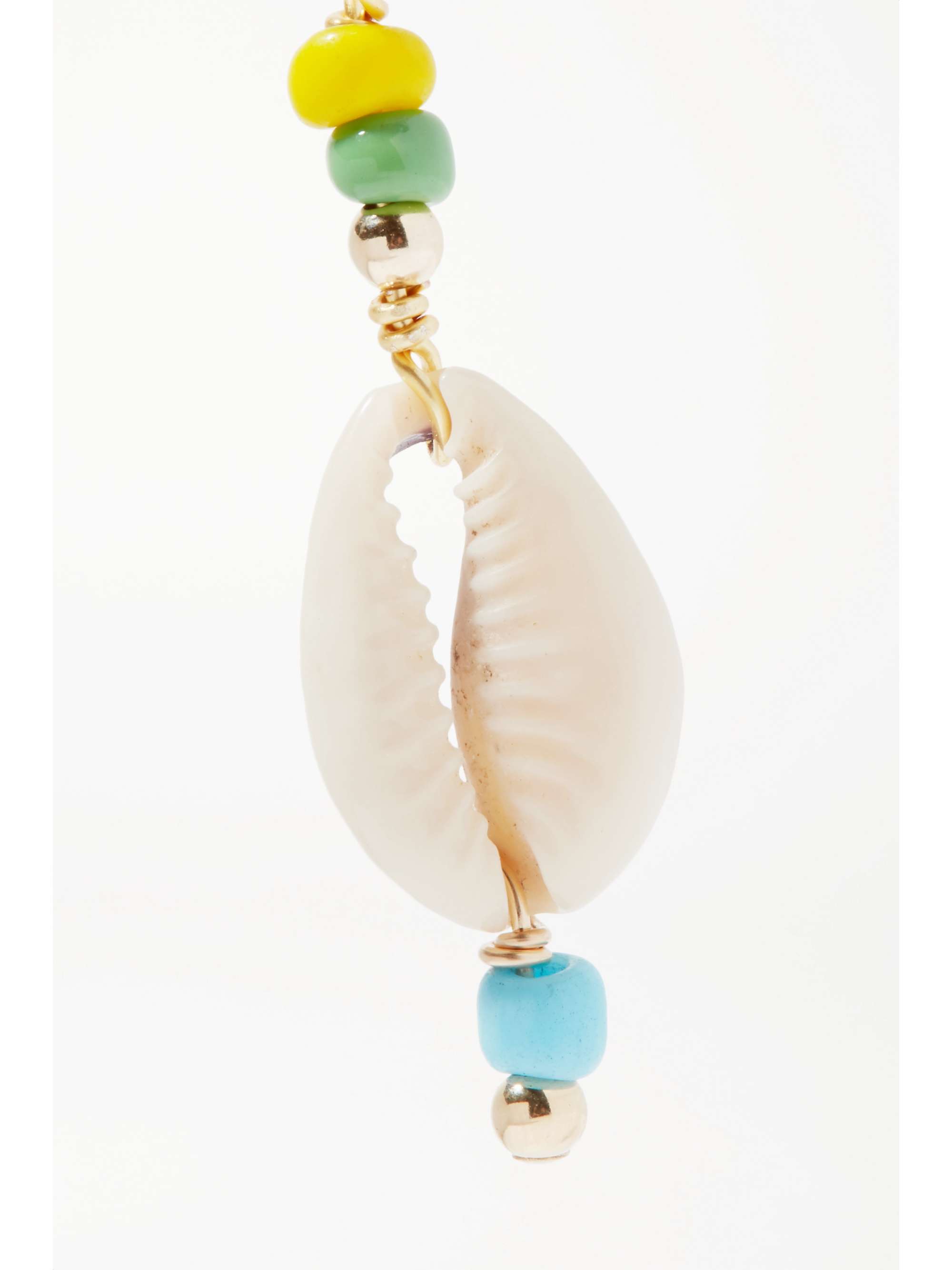 ÉLIOU Siena set of three gold-tone bead, pearl and shell earrings