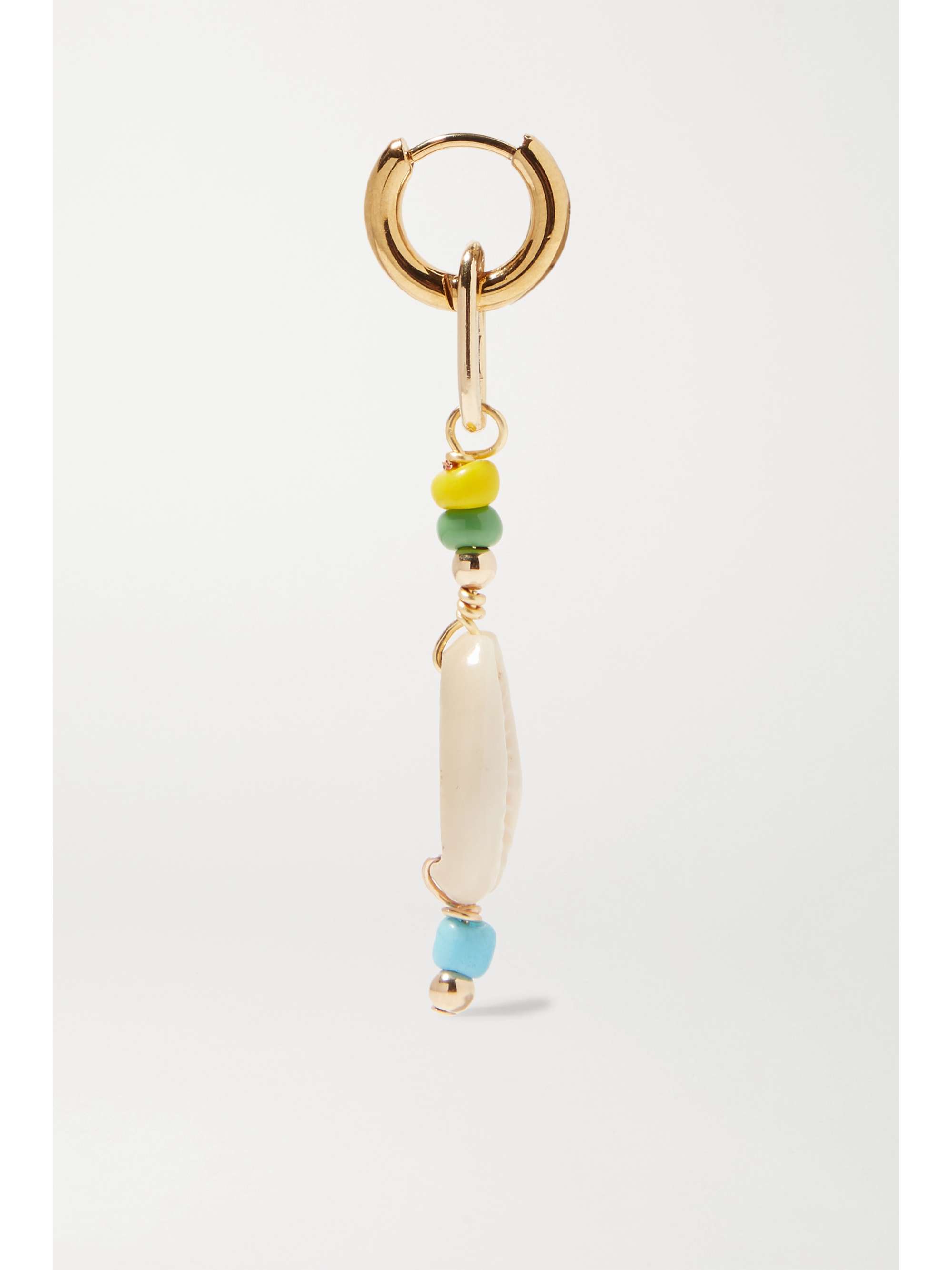 ÉLIOU Siena set of three gold-tone bead, pearl and shell earrings