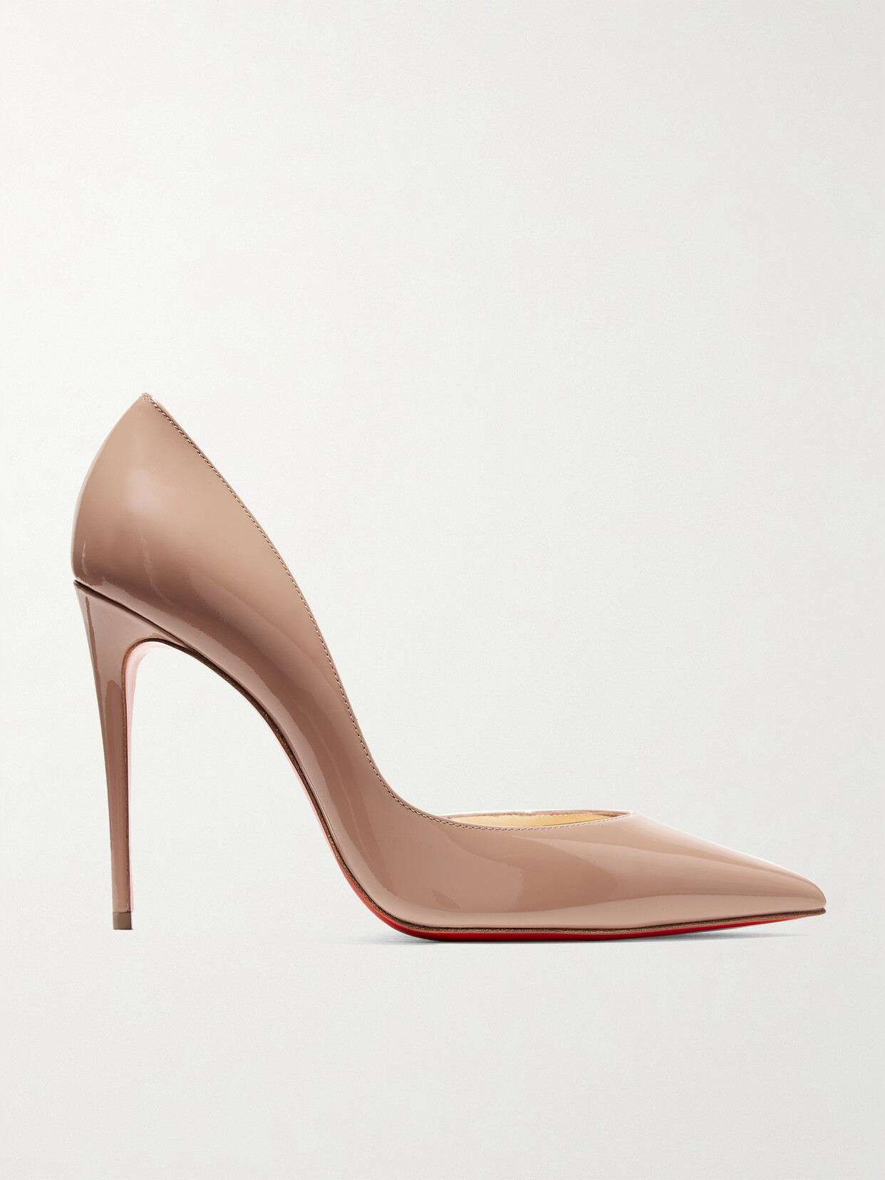 Christian Louboutin Iriza 100 Patent-leather Pumps In Neutral