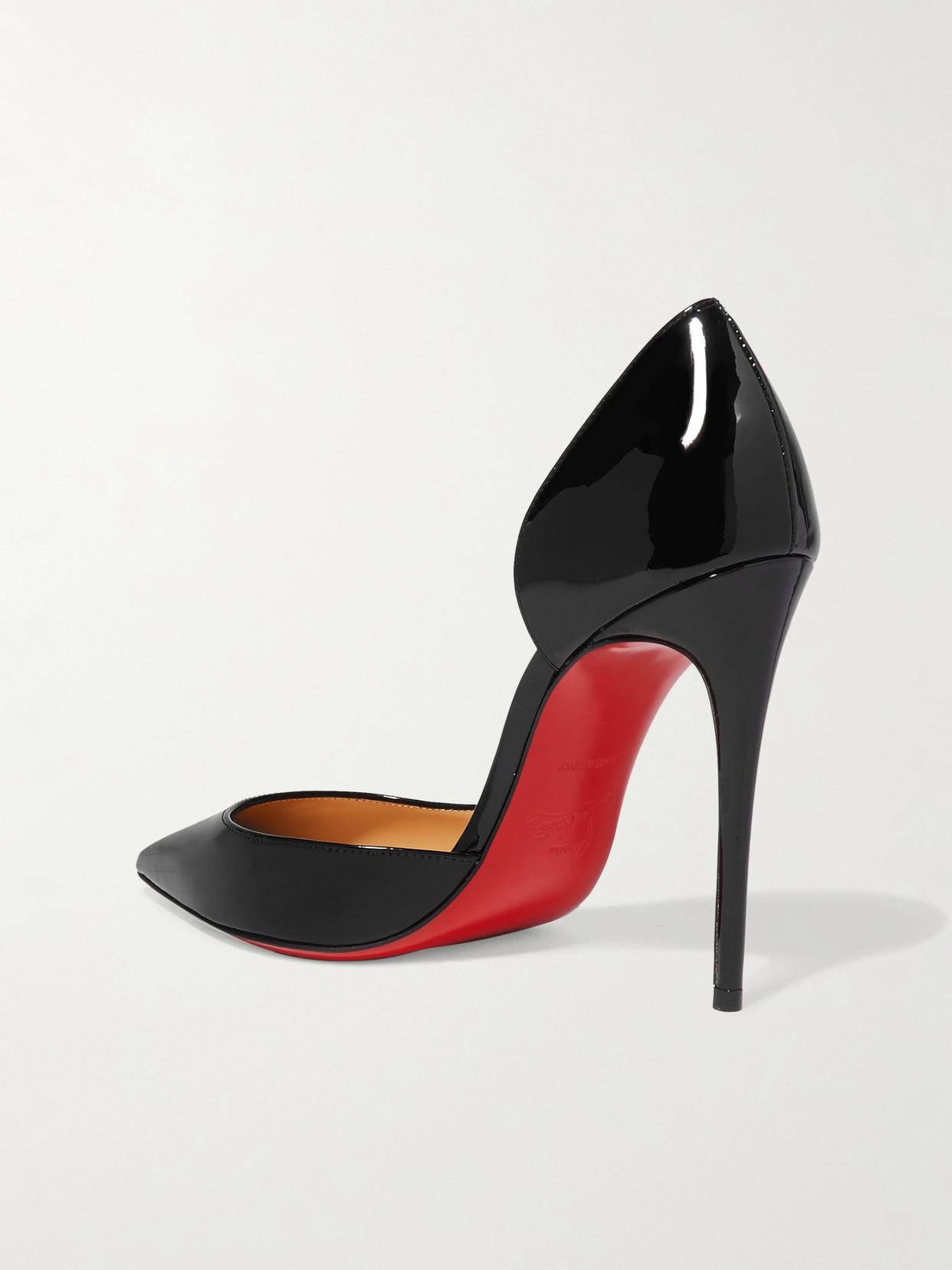 Shop Christian Louboutin Iriza 100 Patent-leather Pumps In Black