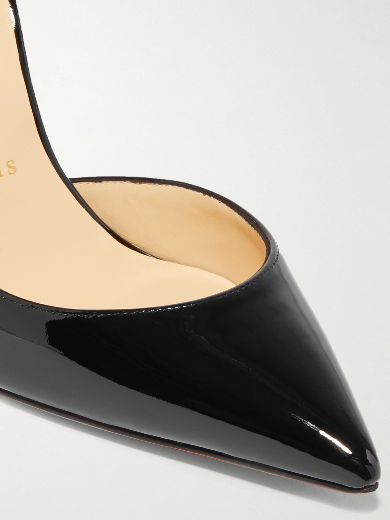 Shop Christian Louboutin Iriza 100 Patent-leather Pumps In Black