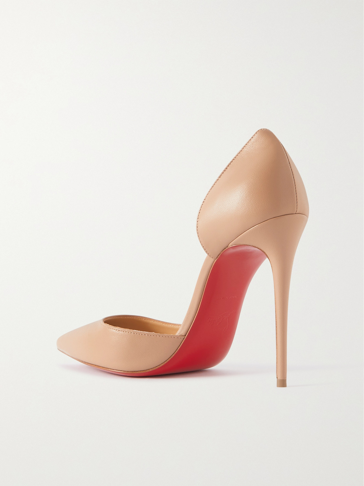 Christian Louboutin Iriza 100 Leather Pumps In Beige