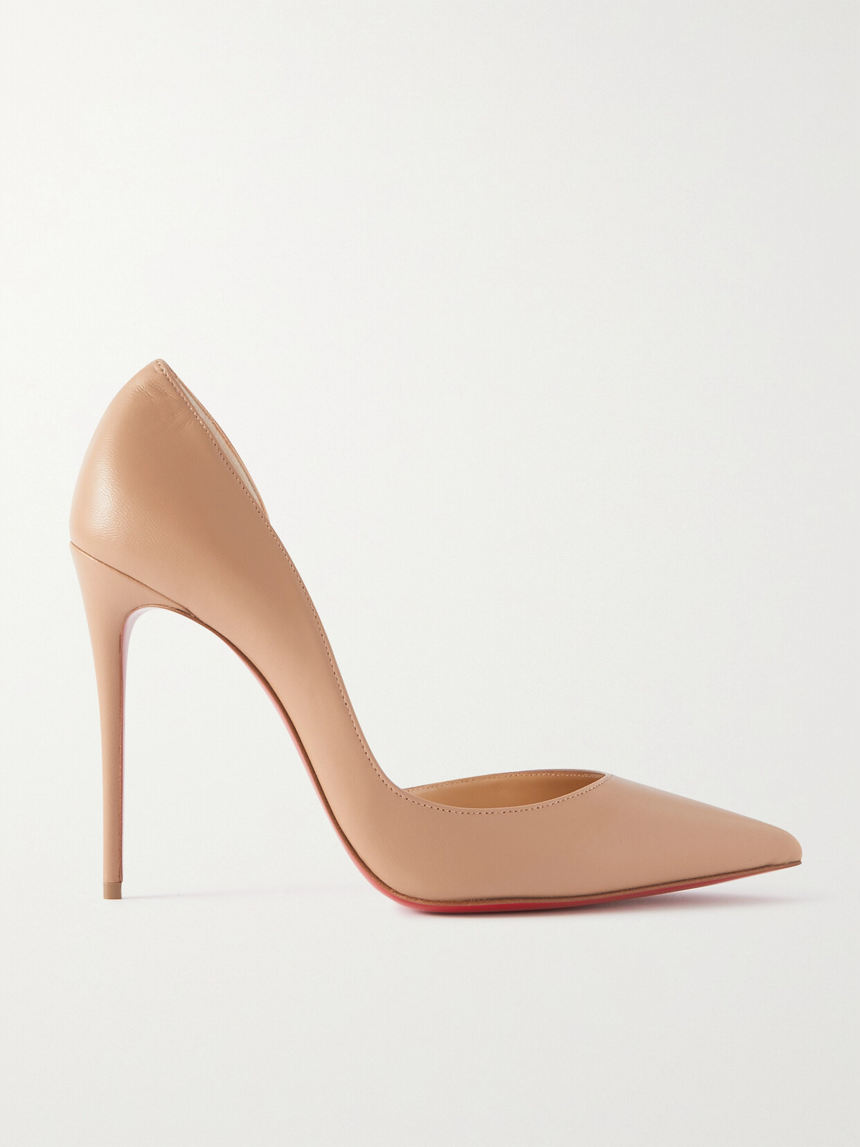 Christian Louboutin 100mm Kate Leather Pumps In Nude