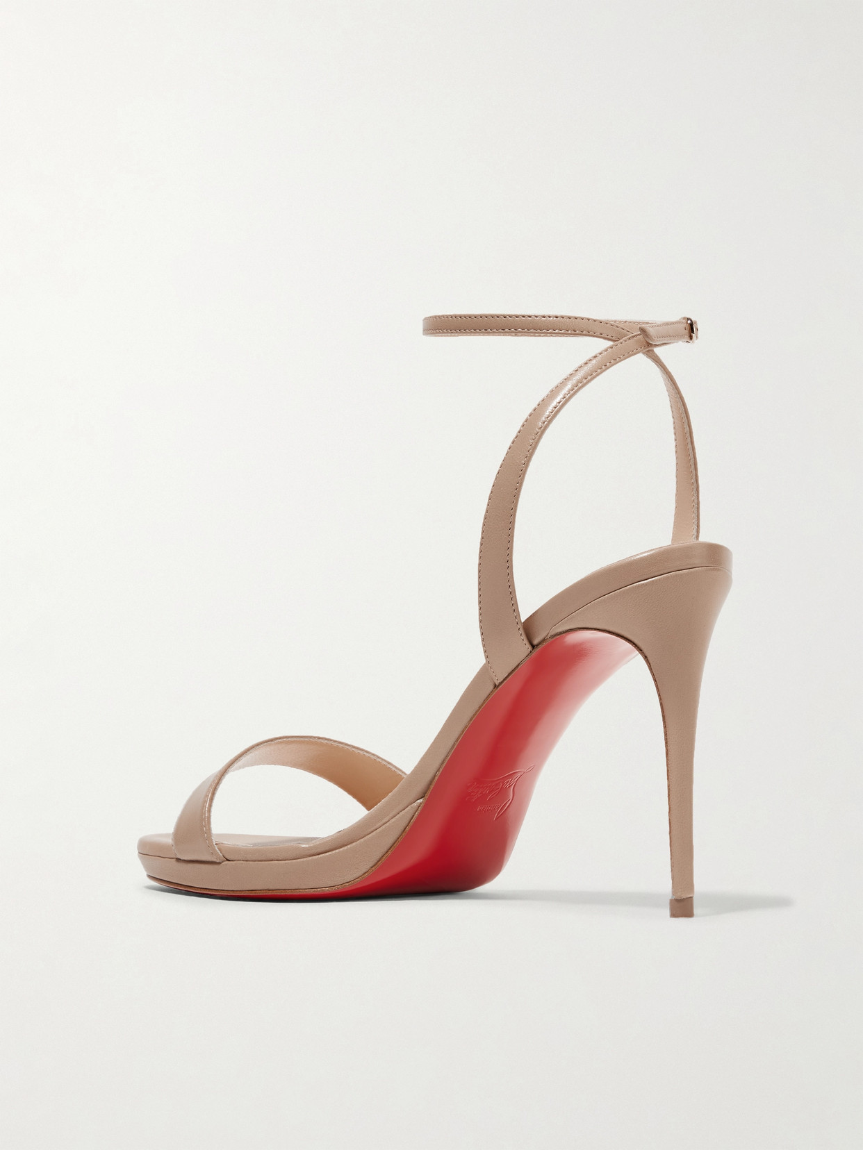 Christian Louboutin - Loubi Queen 120 Leather Sandals - Womens - Nude