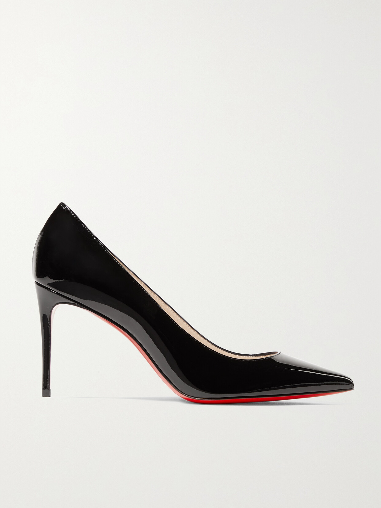 Shop Christian Louboutin Kate 85 Patent-leather Pumps In Black