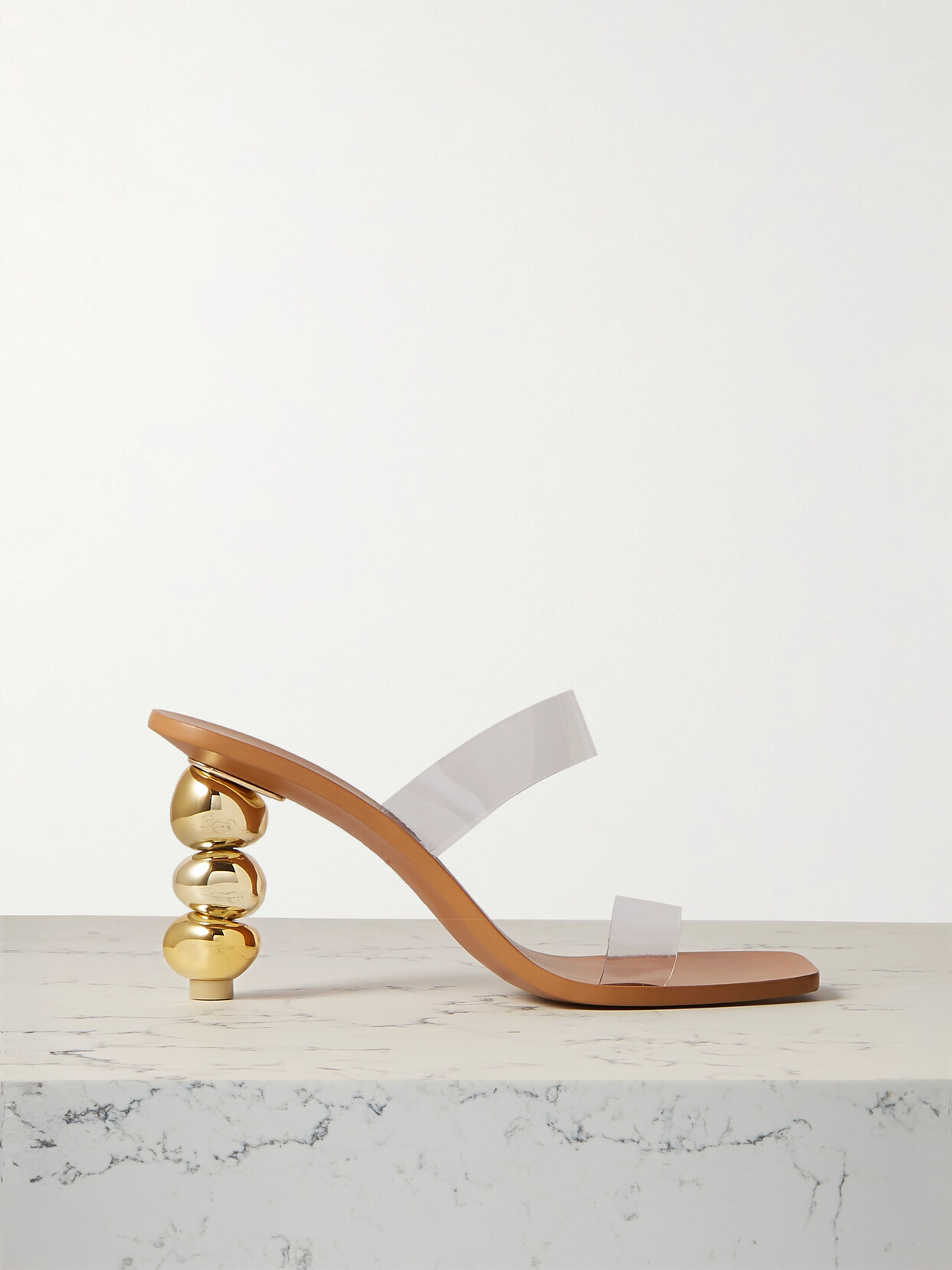 Cult Gaia Meta Pvc Sandals - Neutrals