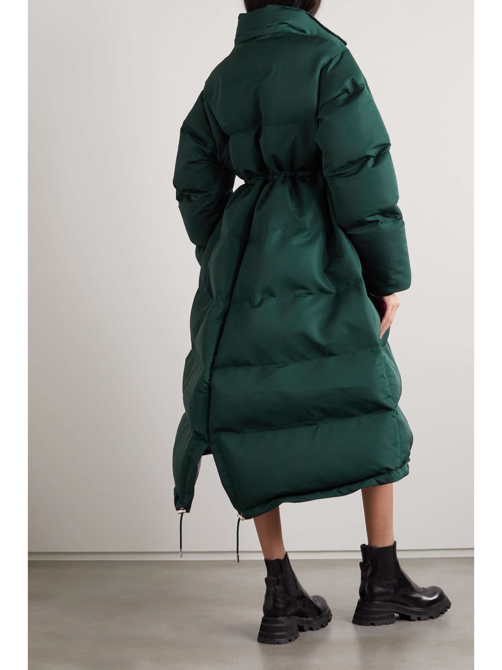 ALEXANDER MCQUEEN Hooded quilted padded shell coat