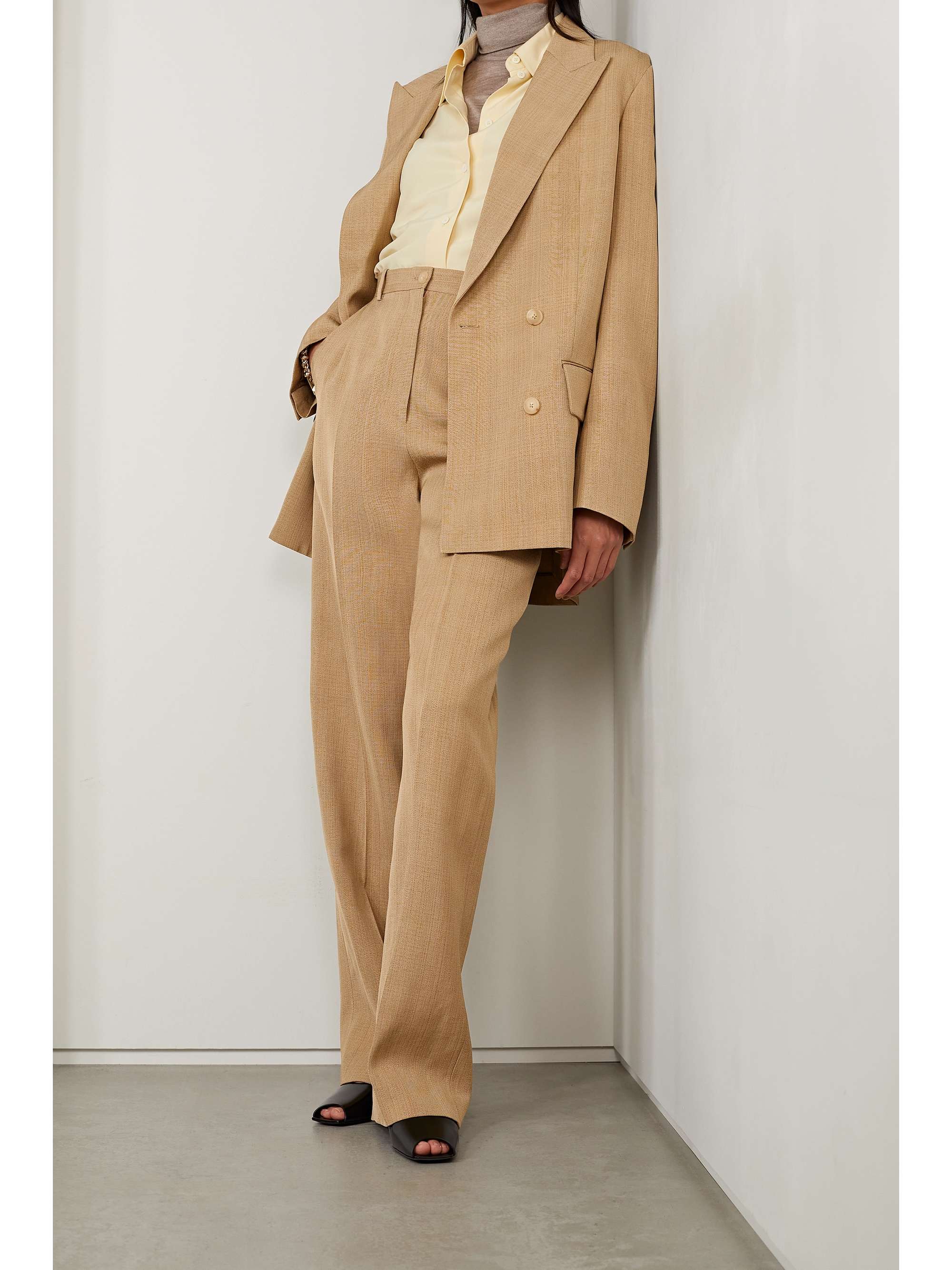 THE ROW Natere double-breasted woven blazer